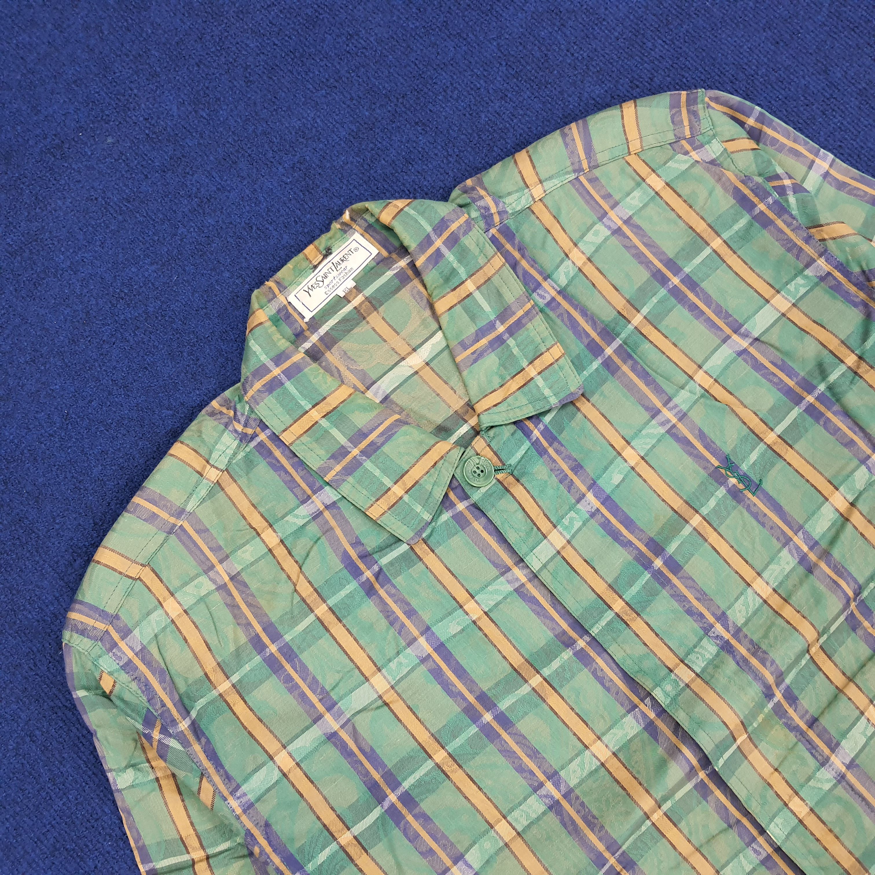 Vintage × Yves Saint Laurent Vintage Yves Saint Laurent Tartan Abstract Design Jacket Size US XL / EU 56 / 4 - 2 Thumbnail