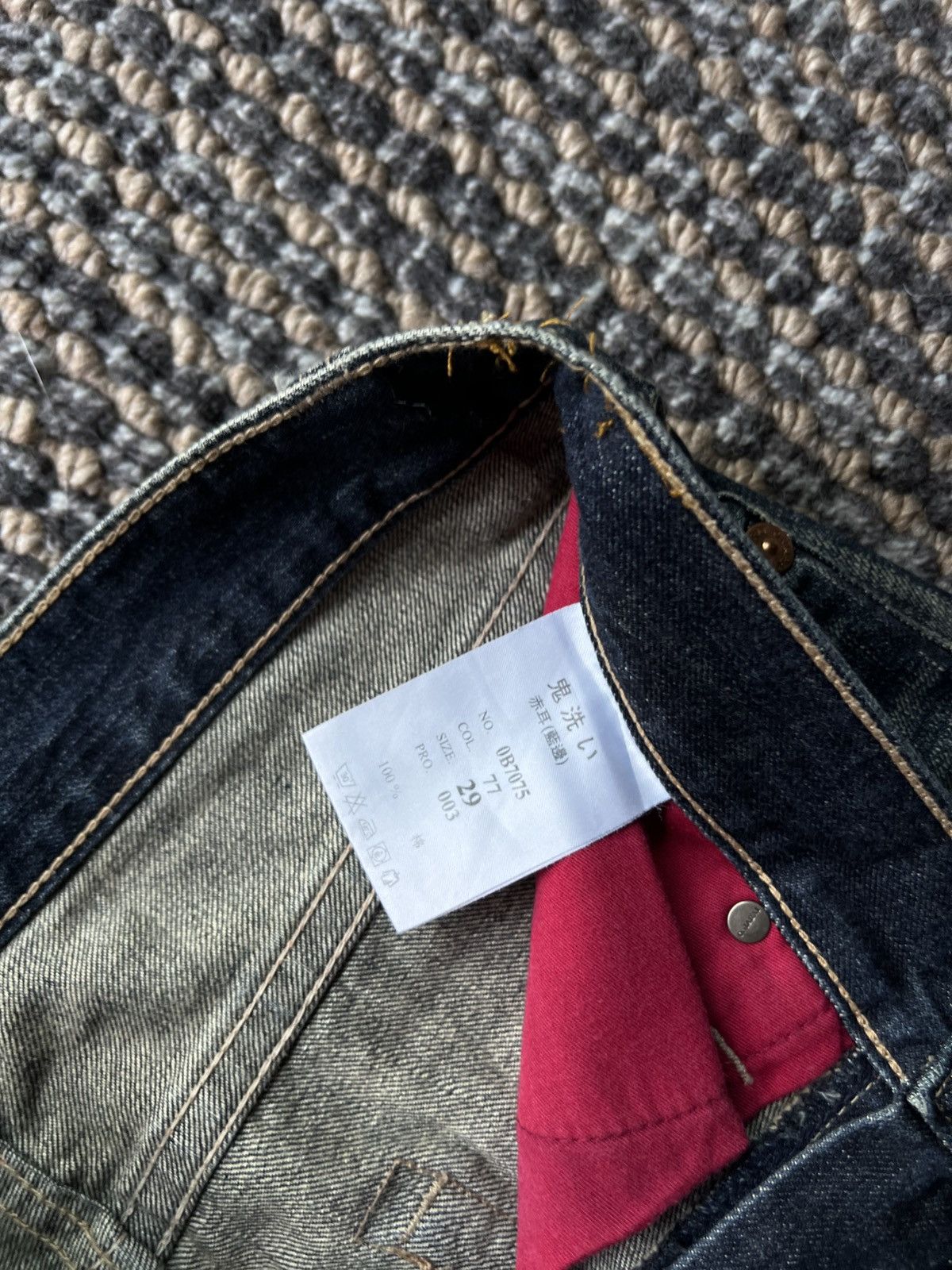Japanese Brand 00’s Oniarai Embroided Evisu Style Jeans Japanese Demon Size US 29 - 6 Thumbnail