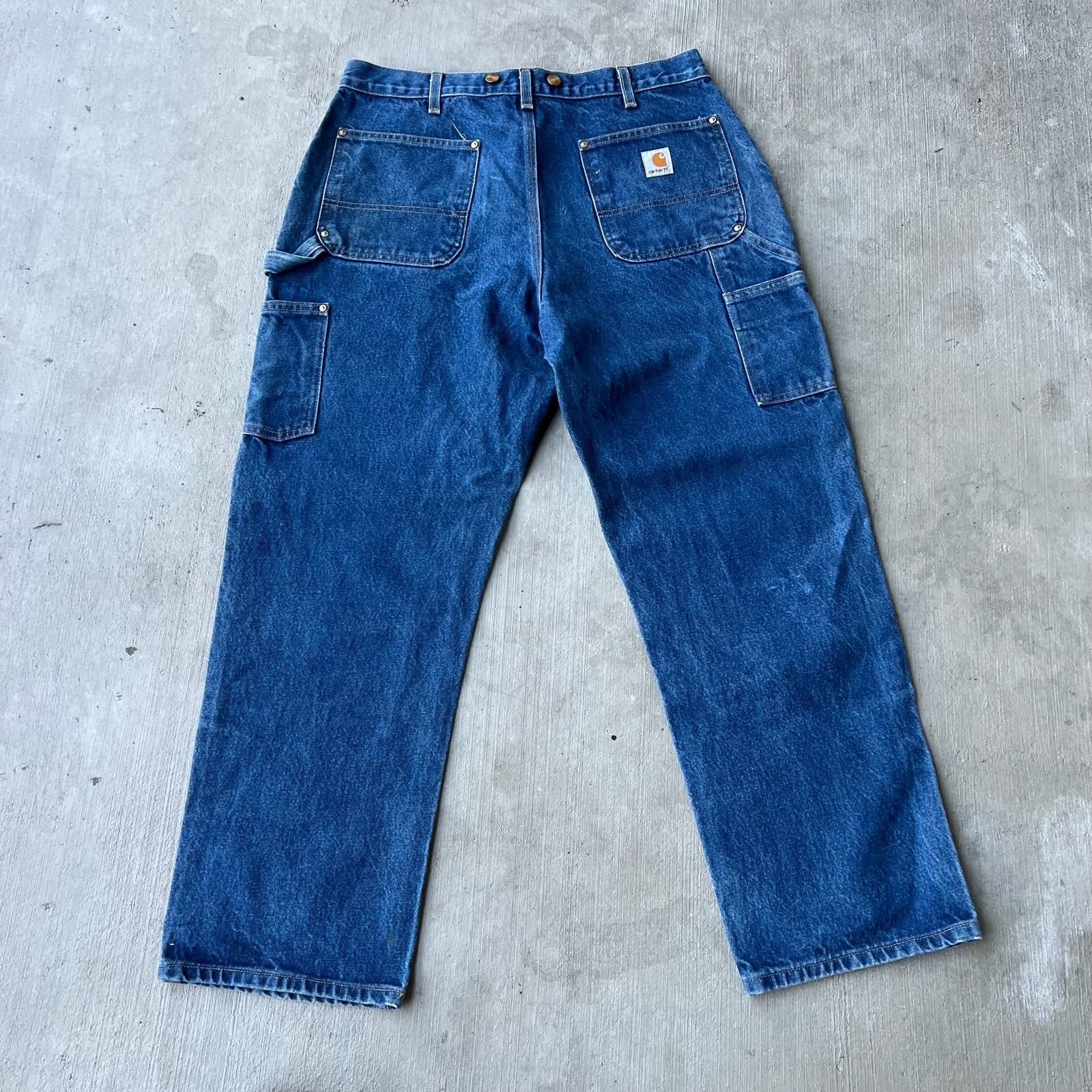 Carhartt × Vintage Carhartt denim blue jean double knee work carpenter pants Size US 34 / EU 50 - 4 Thumbnail