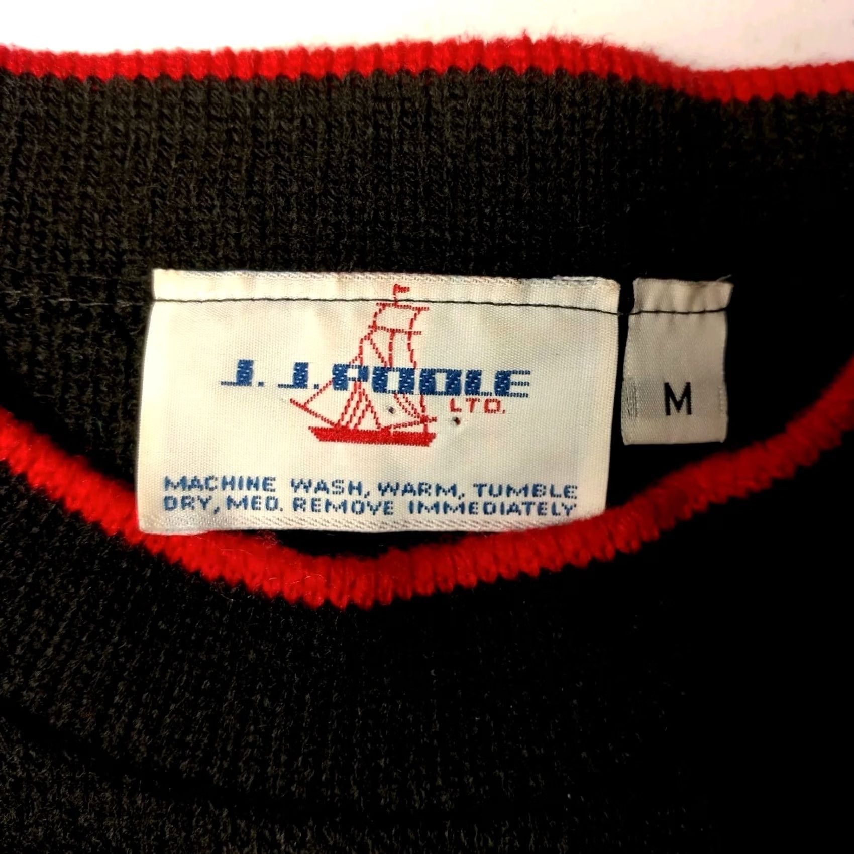 Vintage VINTAGE J.J. Poole Ugly Christmas Sweater Grannycore Glitter Snow Village Black M Womens Pullover Crew Neck Knit Holiday Season Size M / US 6-8 / IT 42-44 - 3 Thumbnail