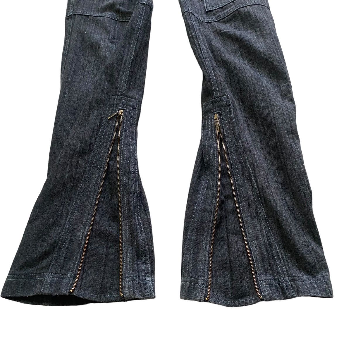 Japanese Brand NCFM Denim Cargo Zipper Flare Pant Size US 30 / EU 46 - 12 Thumbnail