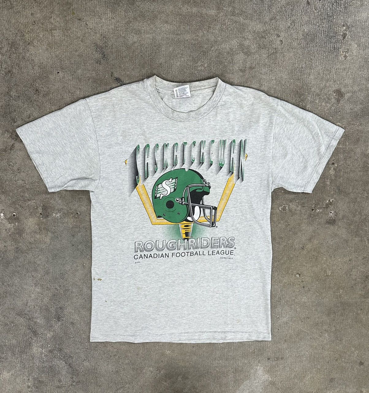 NFL × Vintage Vintage 90s CFL Saskatchewan Rough Riders T-Shirt Size US M / EU 48-50 / 2 - 1 Thumbnail