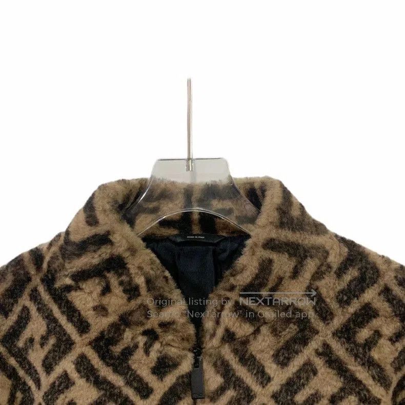 Fendi Fendi FF Monogram Shearling Wool Jacket. Size US XL / EU 56 / 4 - 3 Thumbnail