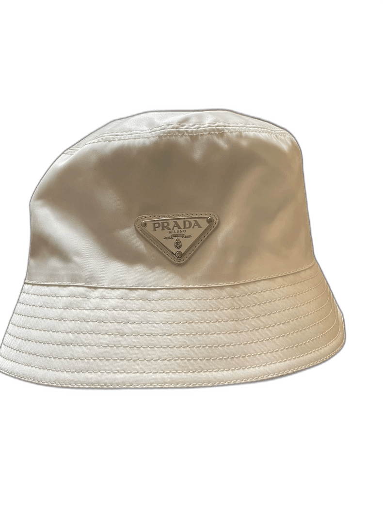 Prada Prada White Bucket Hat Size M Size ONE SIZE - 1 Thumbnail