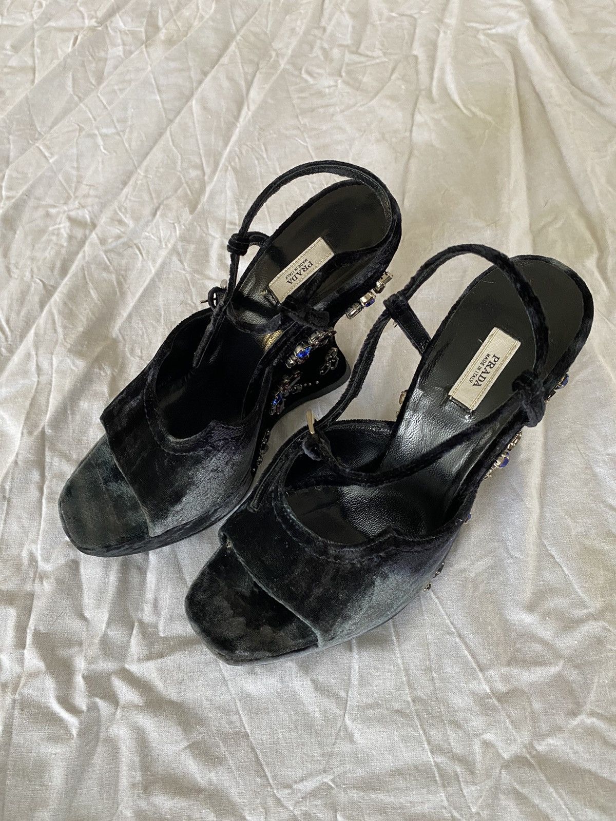 Prada vintage podium platform sandals Prada Fall 2004 Size US 8.5 / IT 38.5 - 2 Thumbnail