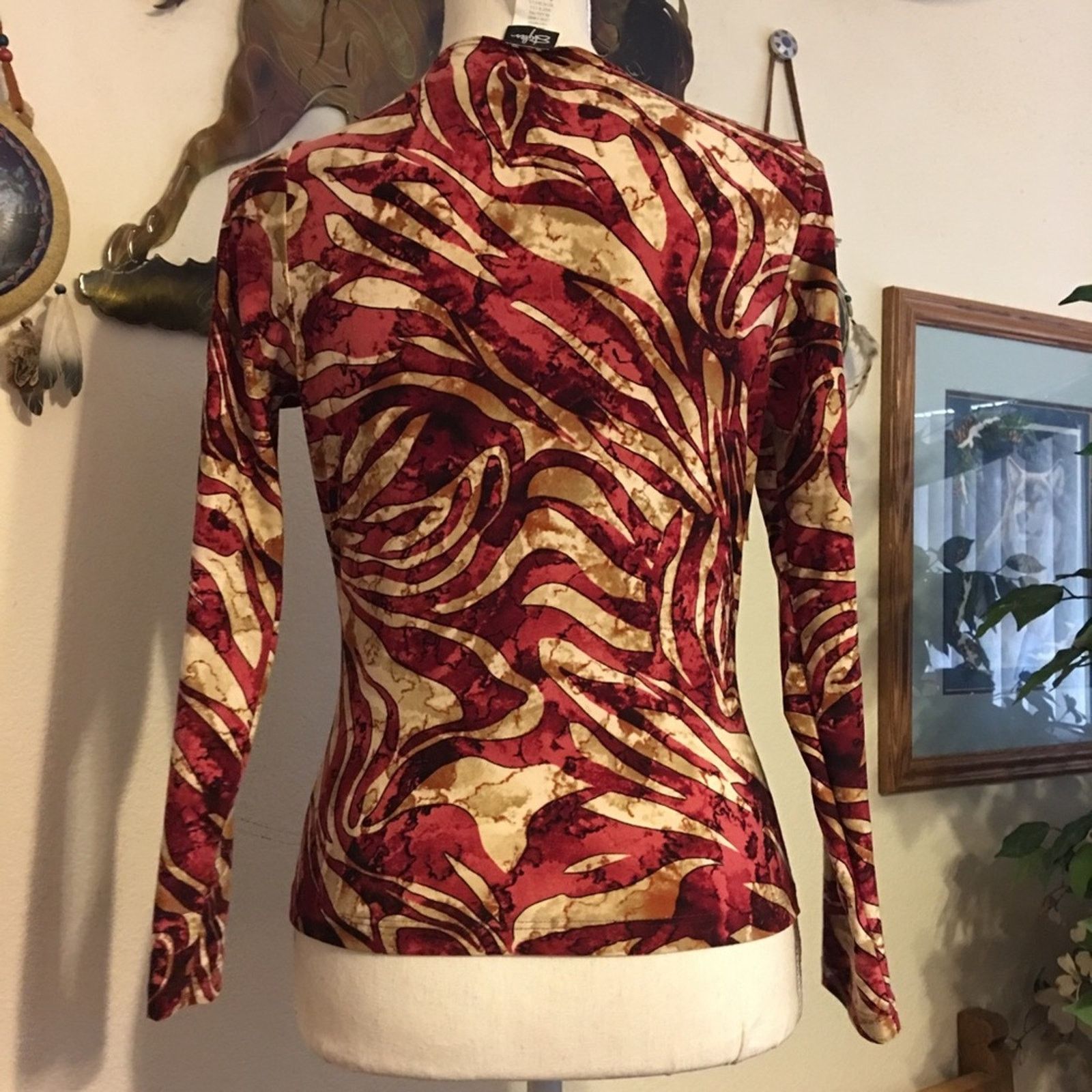 Other Styles wine animal print grommet velvet top M Size M / US 6-8 / IT 42-44 - 3 Thumbnail
