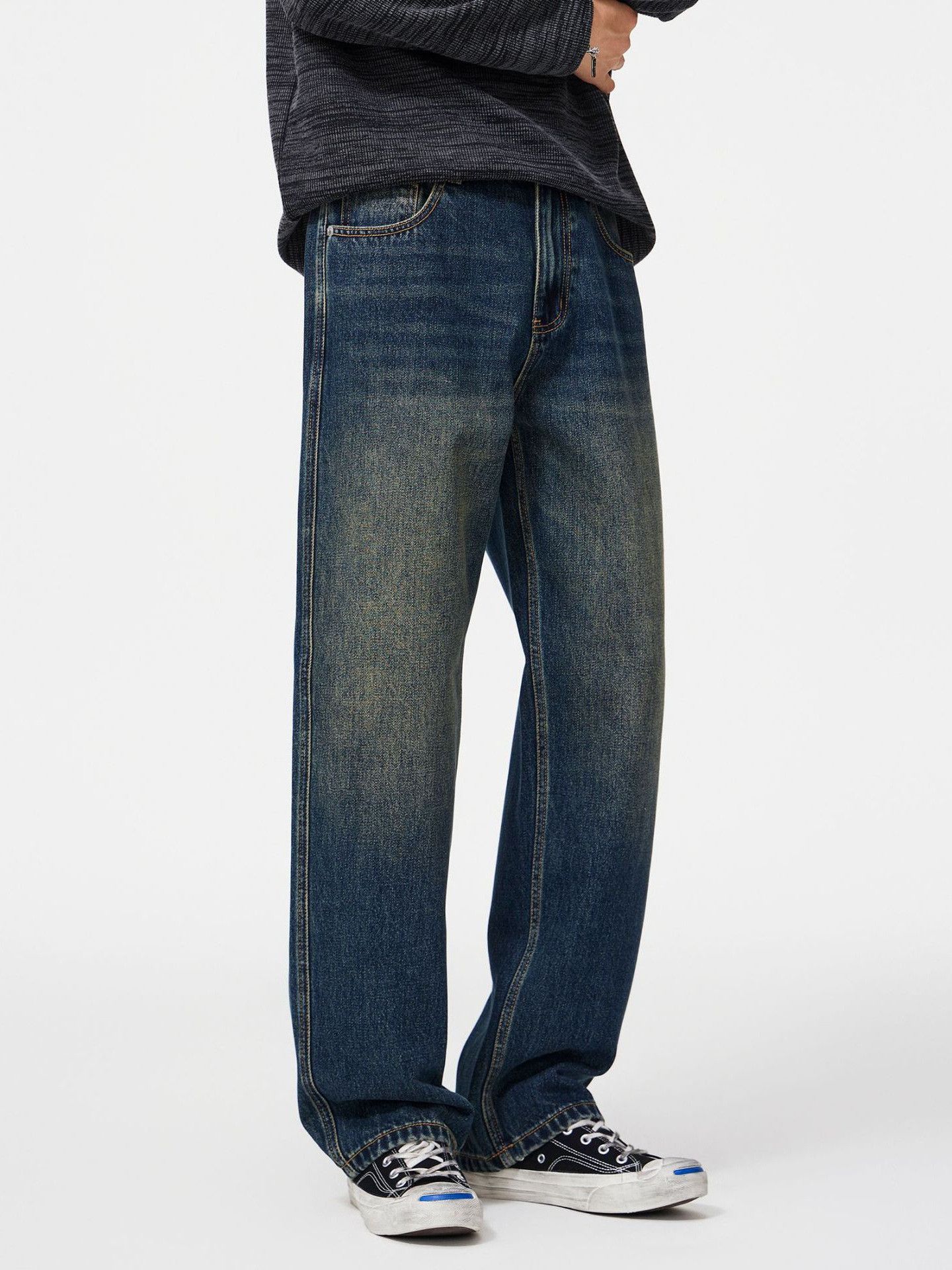 Japanese Brand American retro men's loose casual straight leg jeans Size US 32 / EU 48 - 1 Thumbnail