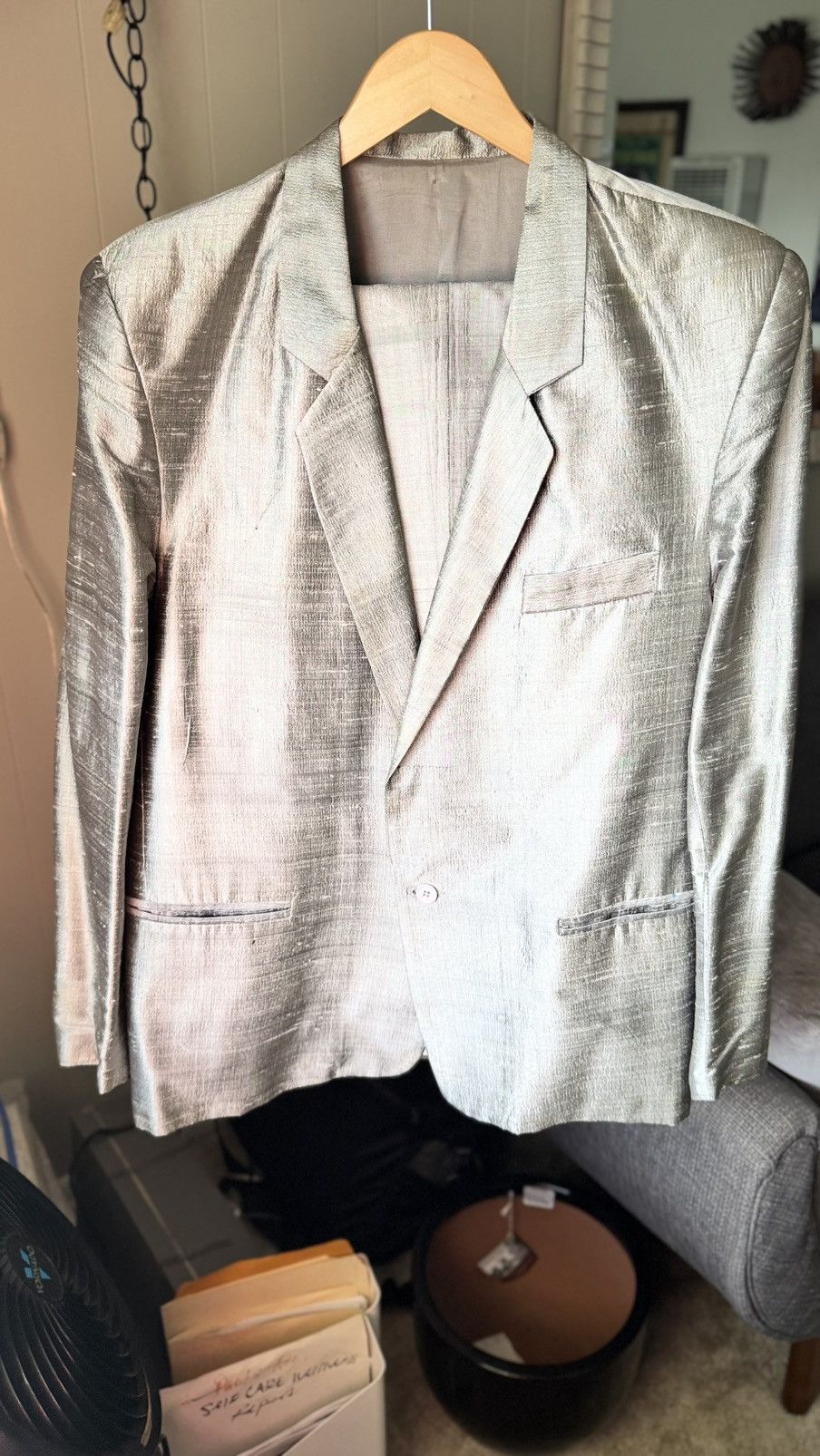 Other Vintage 1980s Duran Duran style silk suit Size 42R - 1 Thumbnail