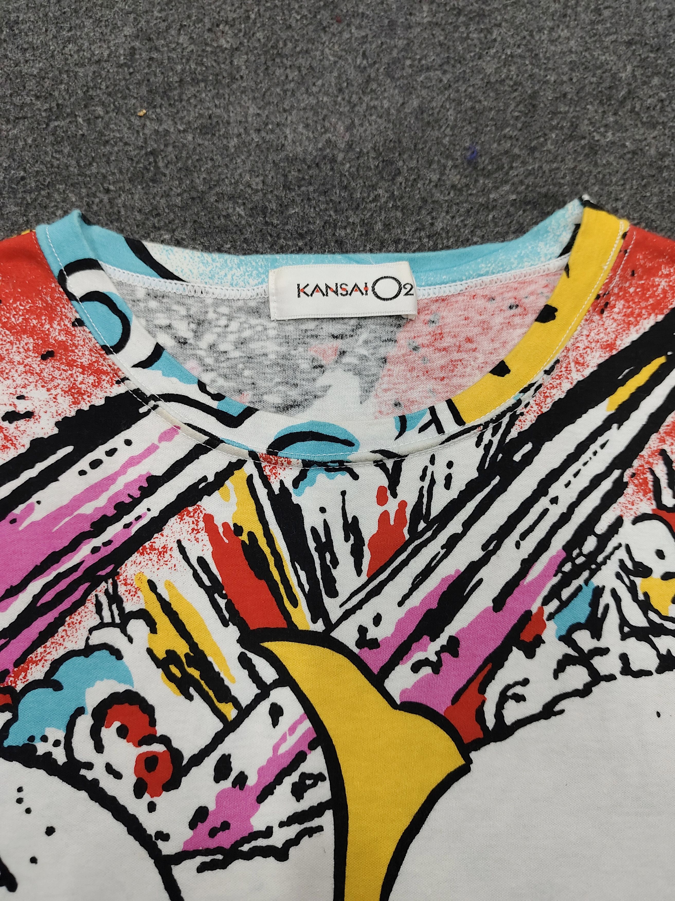Kansai Yamamoto 80s Kansai O2🔥Archive Samurai Ukiyo-e Comic Graphic Tee Size US M / EU 48-50 / 2 - 5 Thumbnail