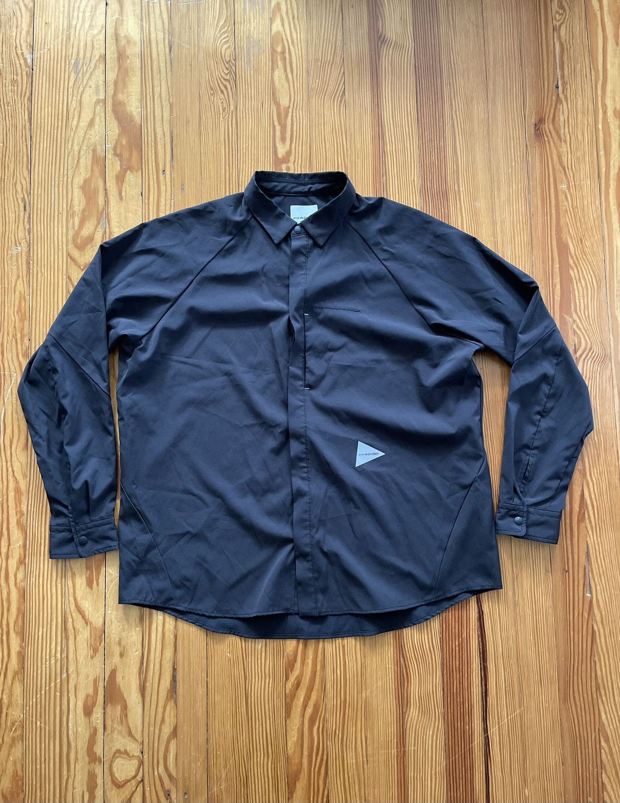 And Wander Ultralight Button Down Shirt Black