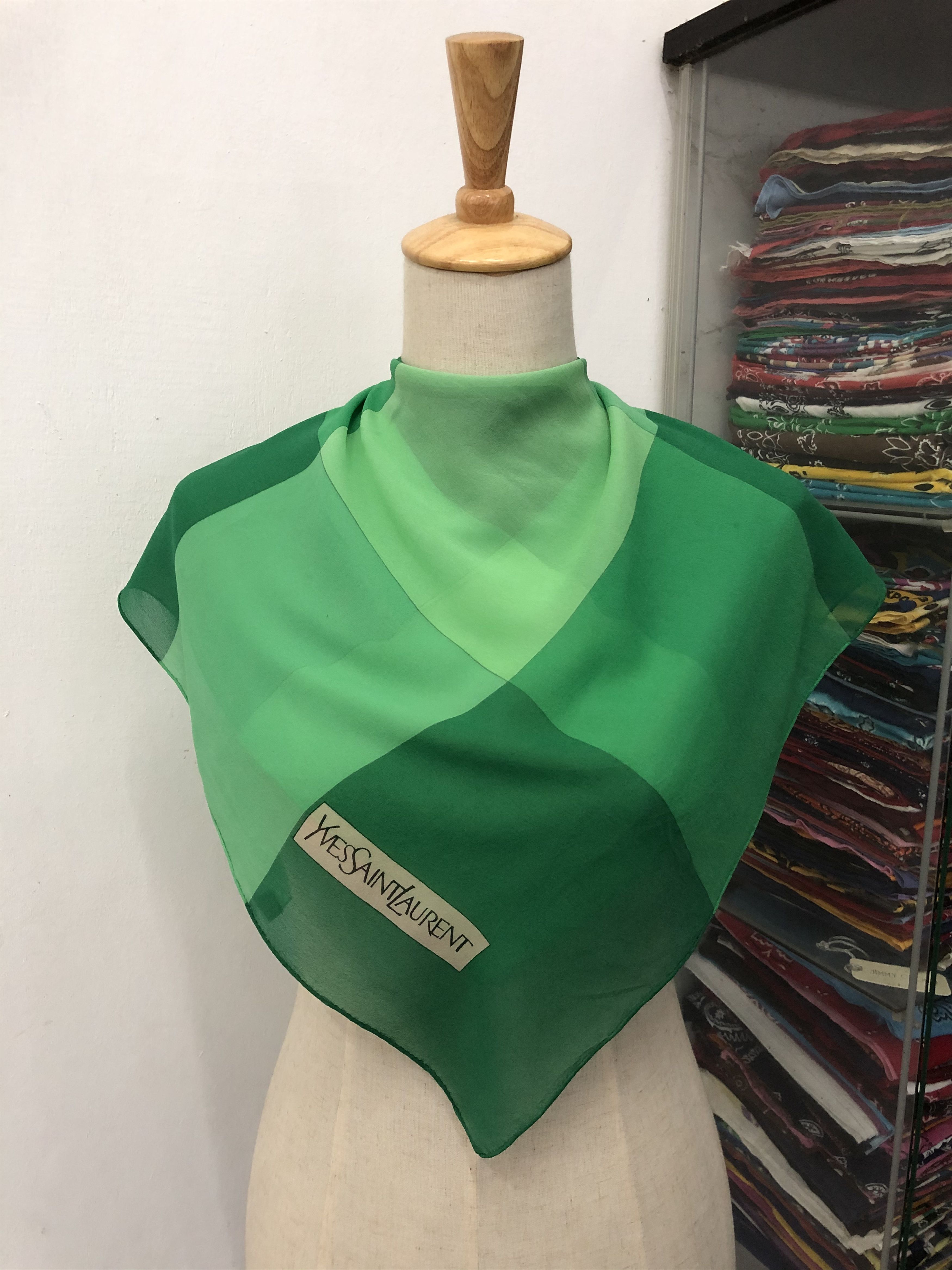 Vintage × Yves Saint Laurent Vintage Yves Saint Laurent Silk Scarf Size ONE SIZE - 1 Thumbnail