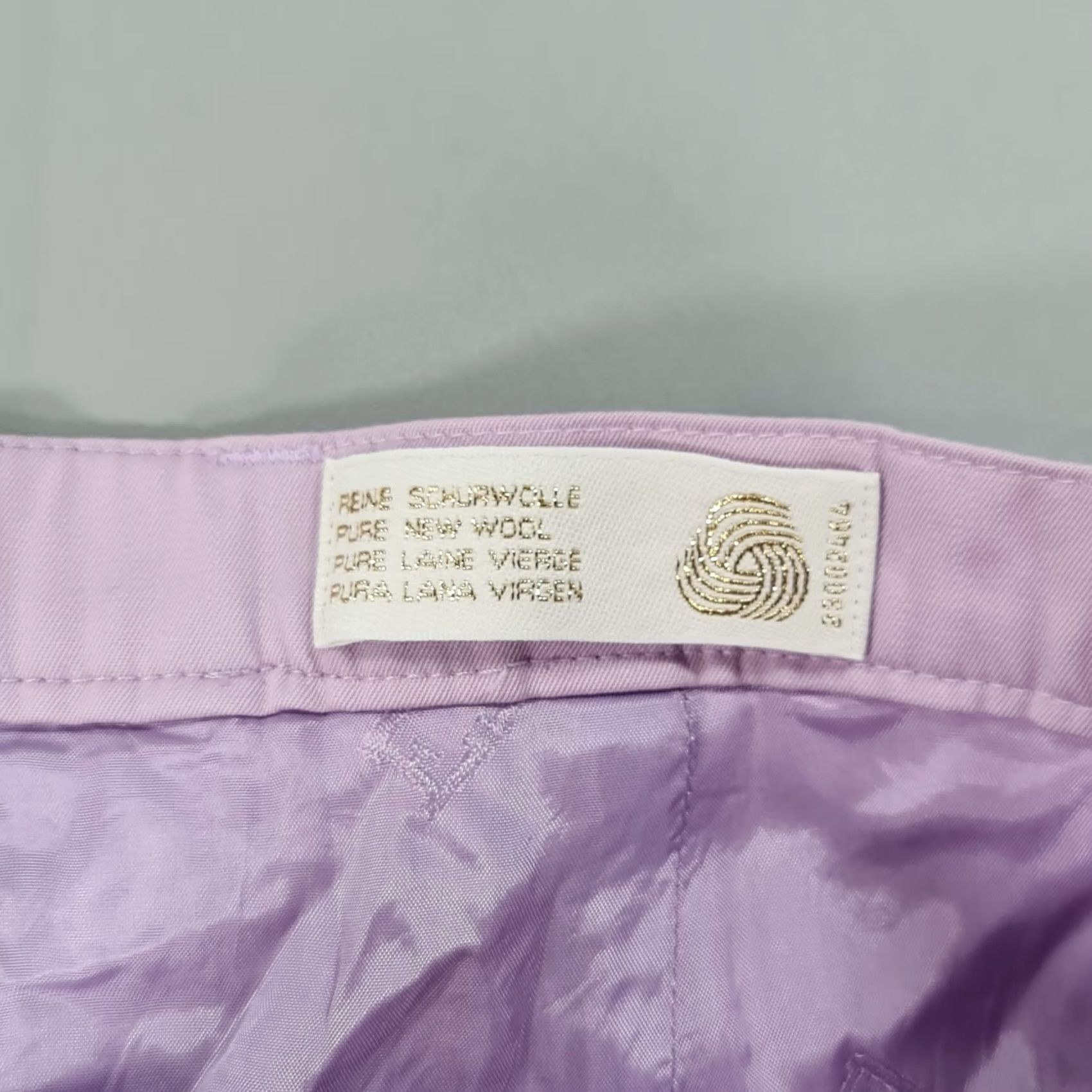 Escada ESCADA Womens Trousers Purple 38 Wool Straight Leg Career Pants Pleated High Rise Regular Dress Pants Mens Womens Girls Boys Size 26" / US 2 / IT 38 - 5 Thumbnail