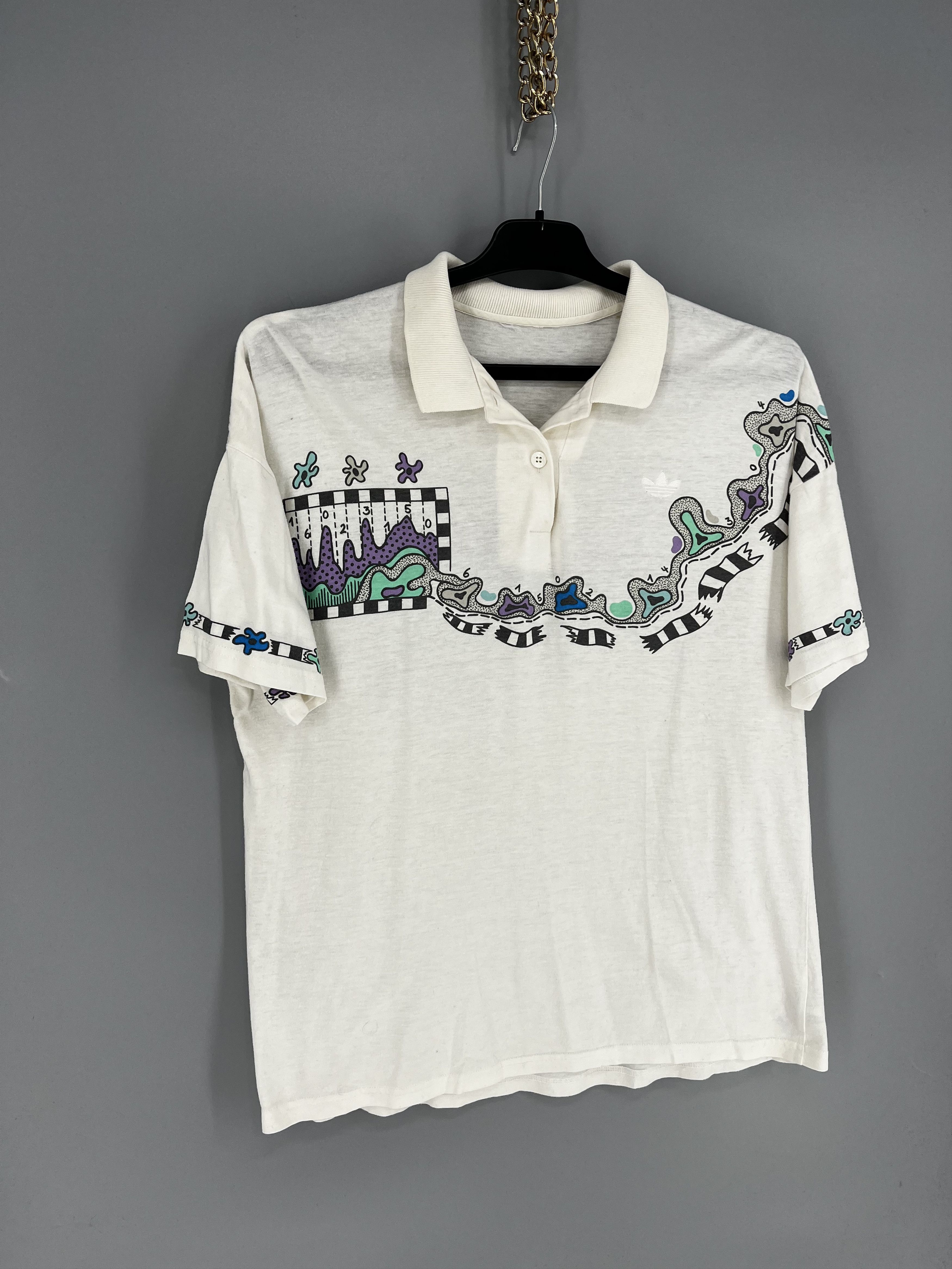Adidas VTG Adidas Steffi Graf floral film logo flower Andre Agassi Size US S / EU 44-46 / 1 - 2 Thumbnail