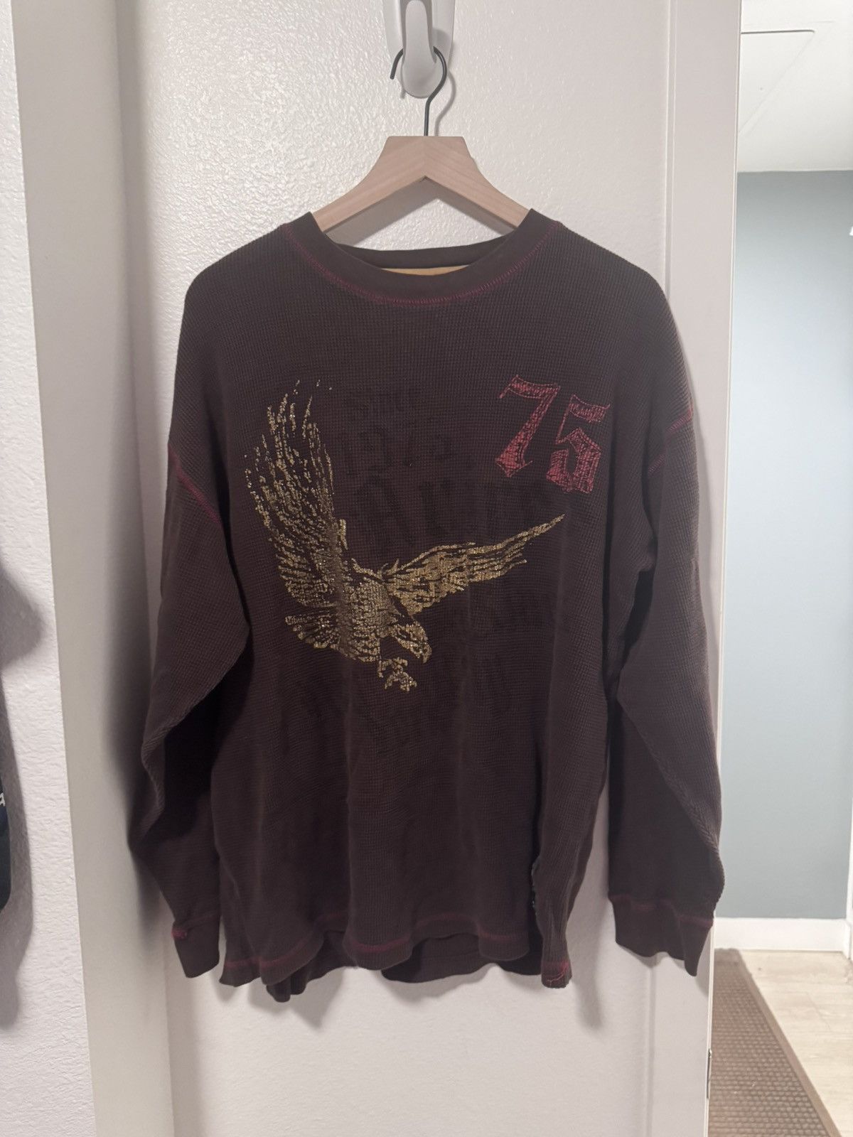 Avirex *RARE* VINTAGE AVIREX WAFFLE KNIT THERMAL Size US XL / EU 56 / 4 - 1 Thumbnail