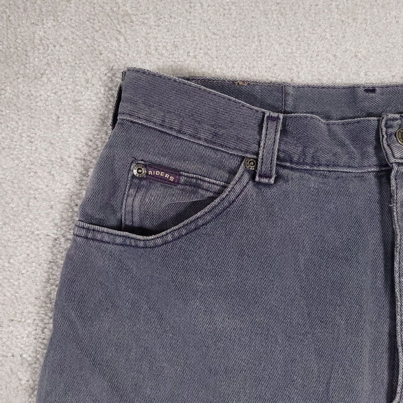 Lee Vintage Lee Riders Tapered Leg Jeans Womens 32X34 Light Gray Denim High Rise - Size 24" / US 00 / IT 34 - 4 Thumbnail