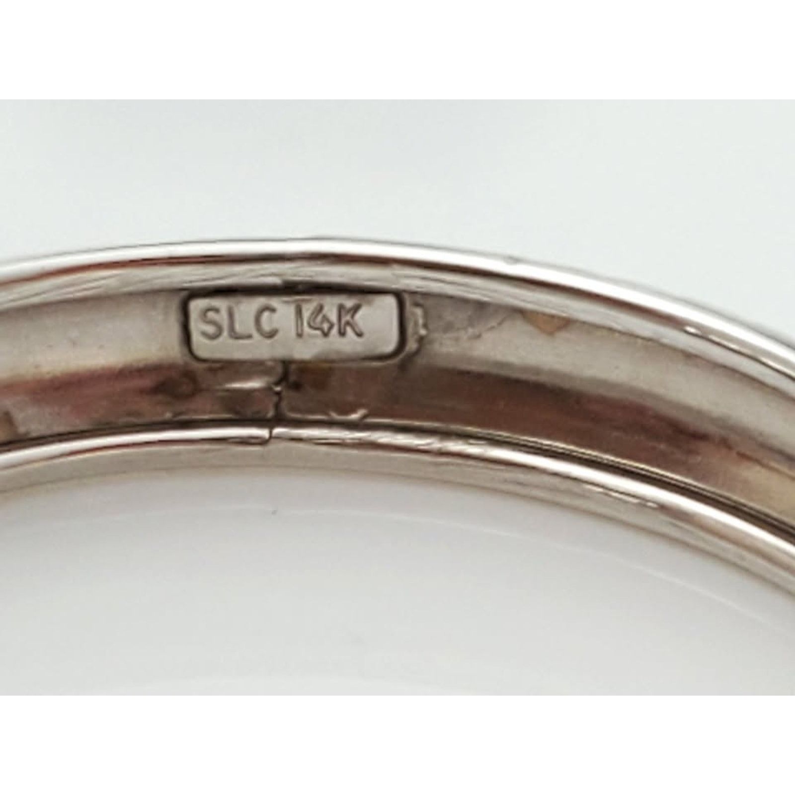 Other White & Black Enamel 14K White Gold Band Ring Size ONE SIZE - 4 Thumbnail