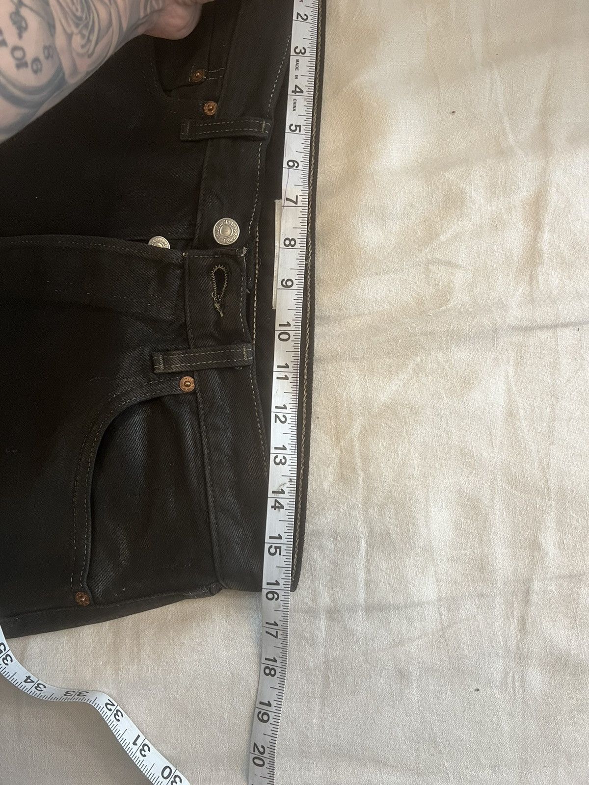 No Maintenance No Maintenance Black Waxed Denim Size US 31 - 3 Thumbnail