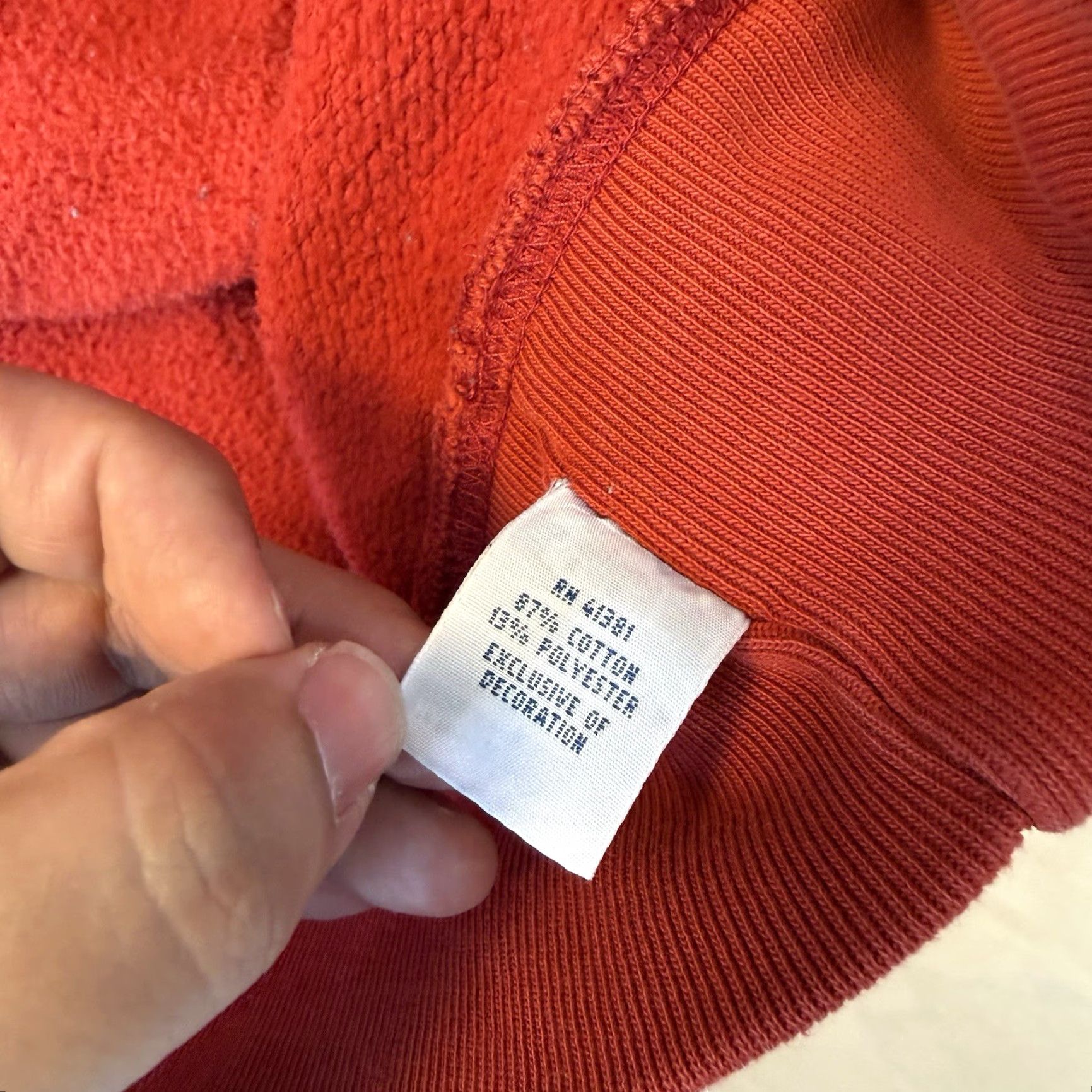 Polo Ralph Lauren Polo Ralph Lauren Hoodie Large Red Heavy Fleece Pullover Rugby 90s New York RRL Mens L Hoodie Size US L / EU 52-54 / 3 - 7 Thumbnail