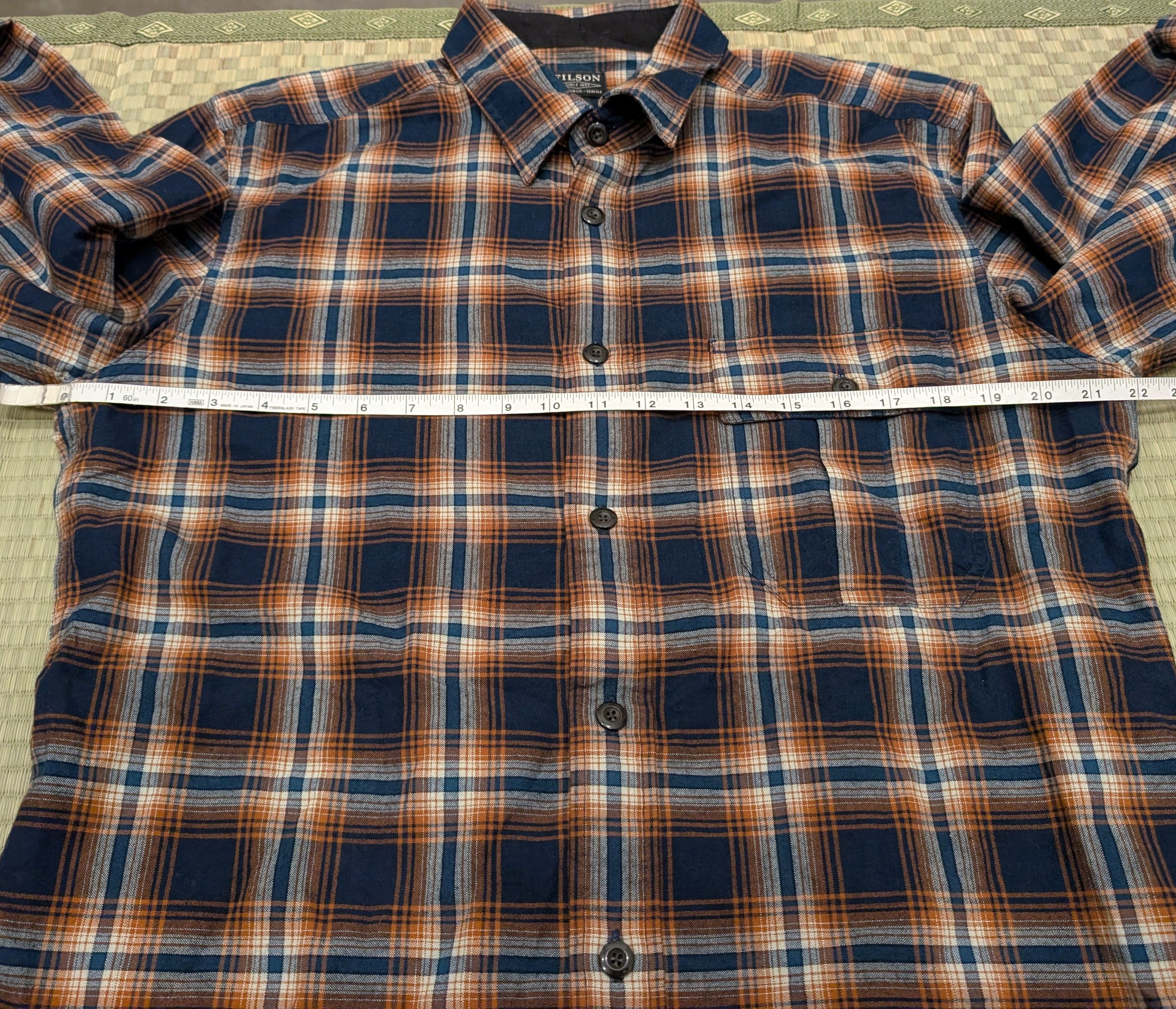 Filson Filson Rustic Oxford Button Up Shirt Indigo Rust Size US M / EU 48-50 / 2 - 5 Thumbnail