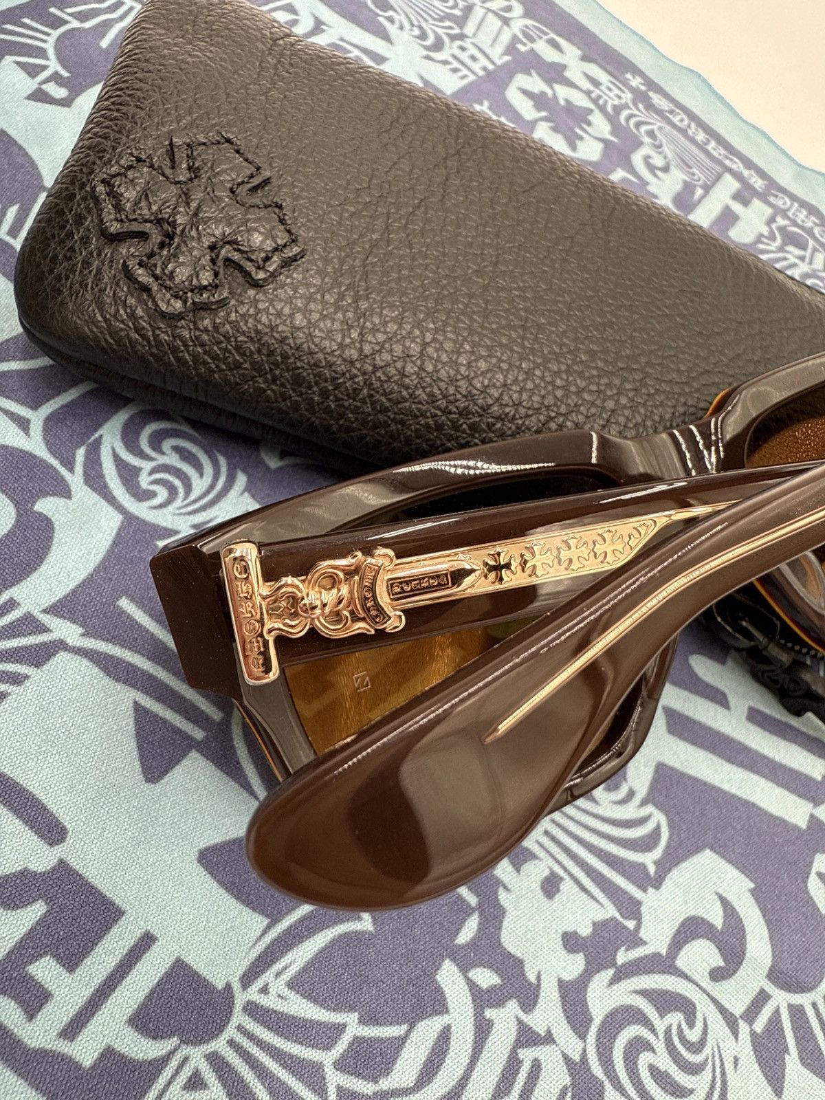 Chrome Hearts Chrome Hearts Box-Officer Glasses 18k Gold Size ONE SIZE - 14 Thumbnail