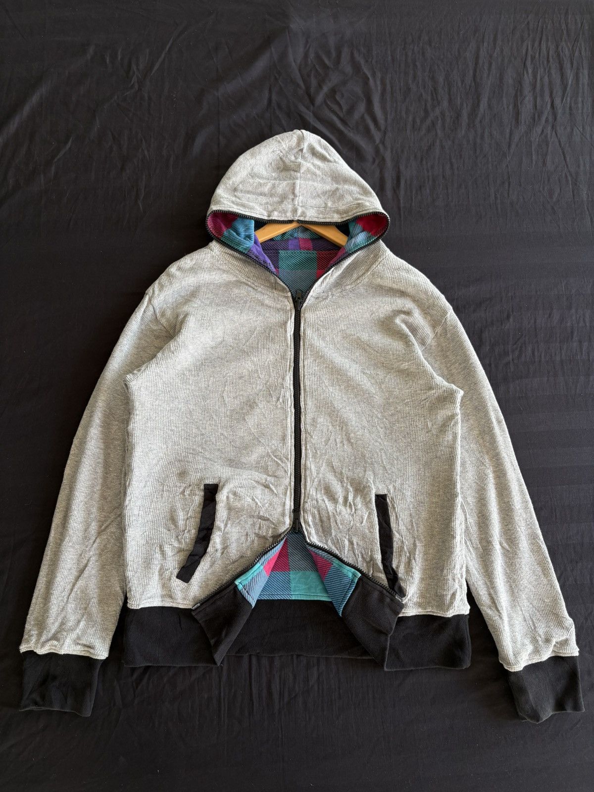 Japanese Brand M25QUARED Reversible Full Zip Hood Punk Y2K Style Size US L / EU 52-54 / 3 - 4 Thumbnail