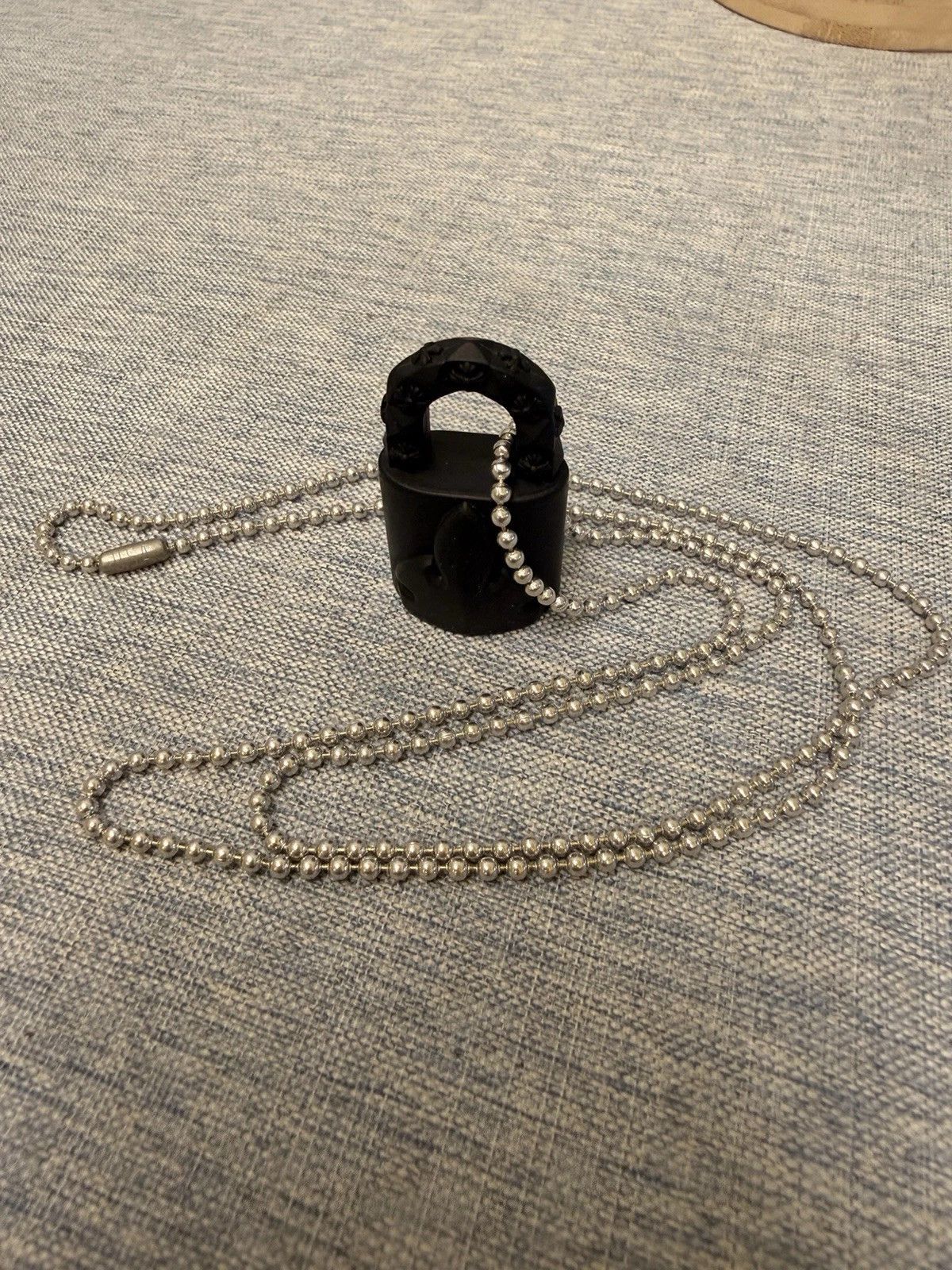 Chrome Hearts Chrome Hearts Silicone Lock Necklace Black 30" Size ONE SIZE - 7 Thumbnail