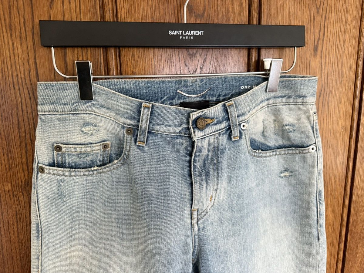 Saint Laurent Paris SS16 Saint Laurent knee rip trash jeans Hedi 29 D02 skinny Size US 29 - 9 Thumbnail