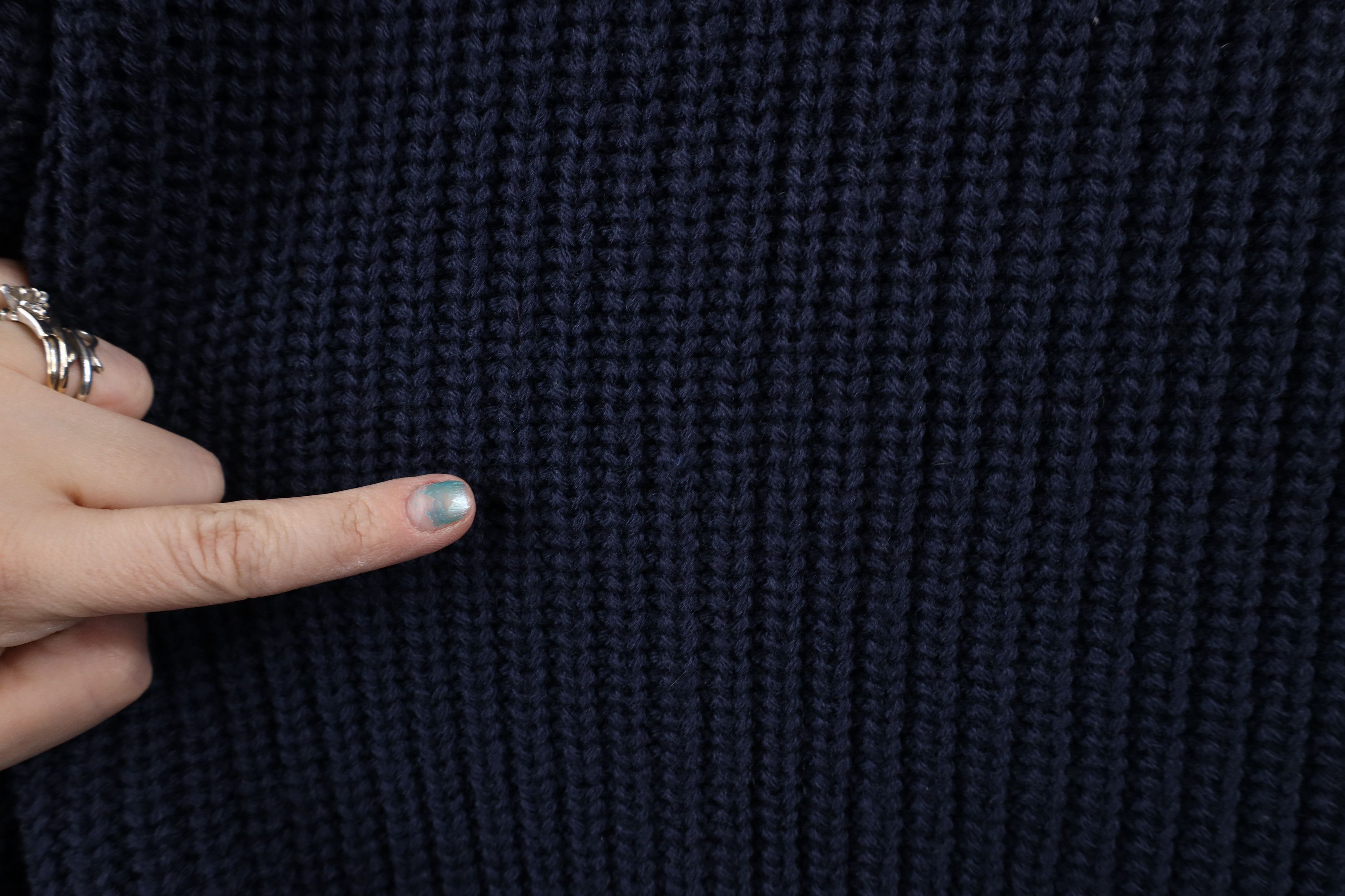 Vintage Vintage 90s Streetwear Ribbed Knit Crewneck Sweater Blue USA Size US L / EU 52-54 / 3 - 4 Thumbnail