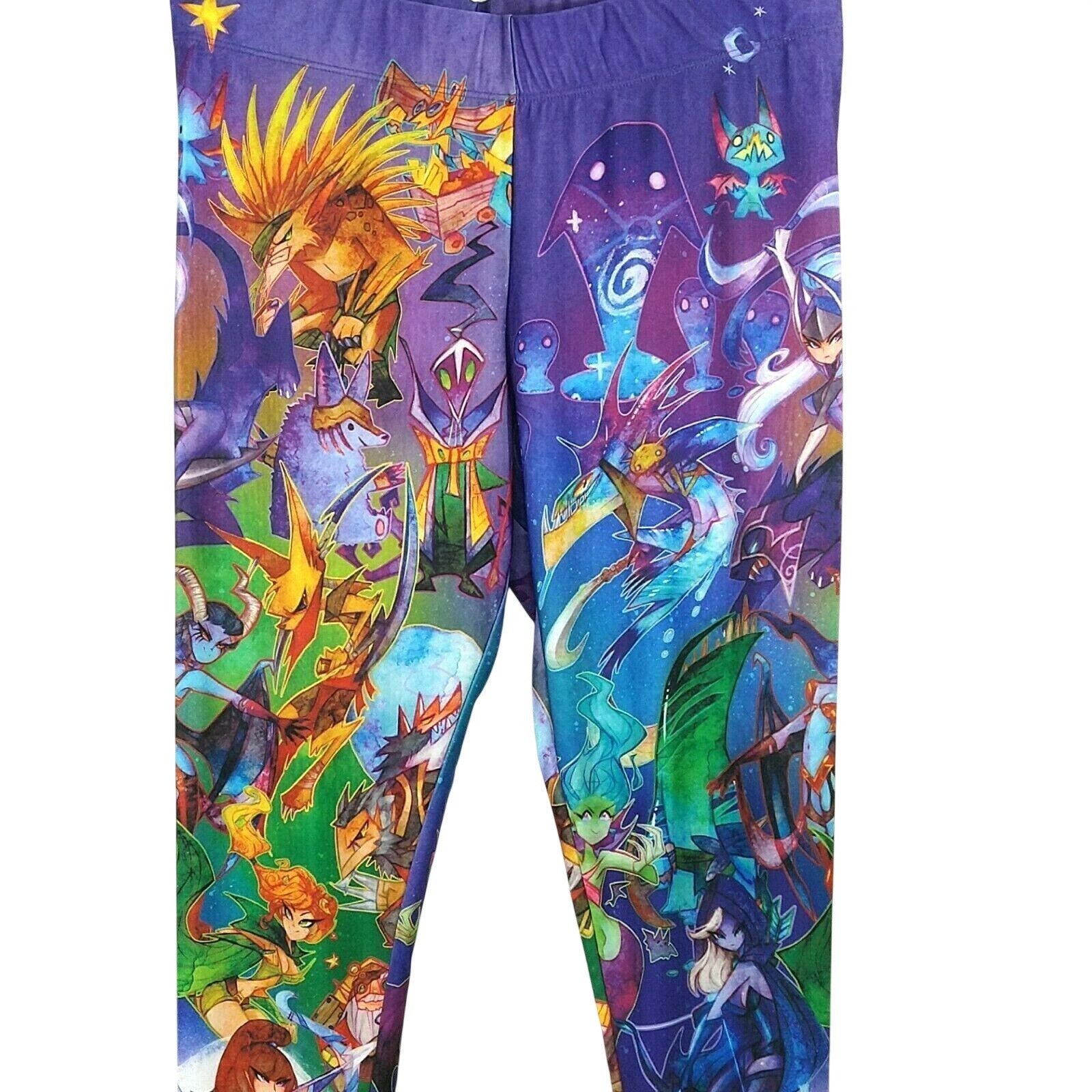 Other WeLoveFine Dota 2 Watercolor Hero Leggings Women Size 2XL Size 31" - 2 Thumbnail