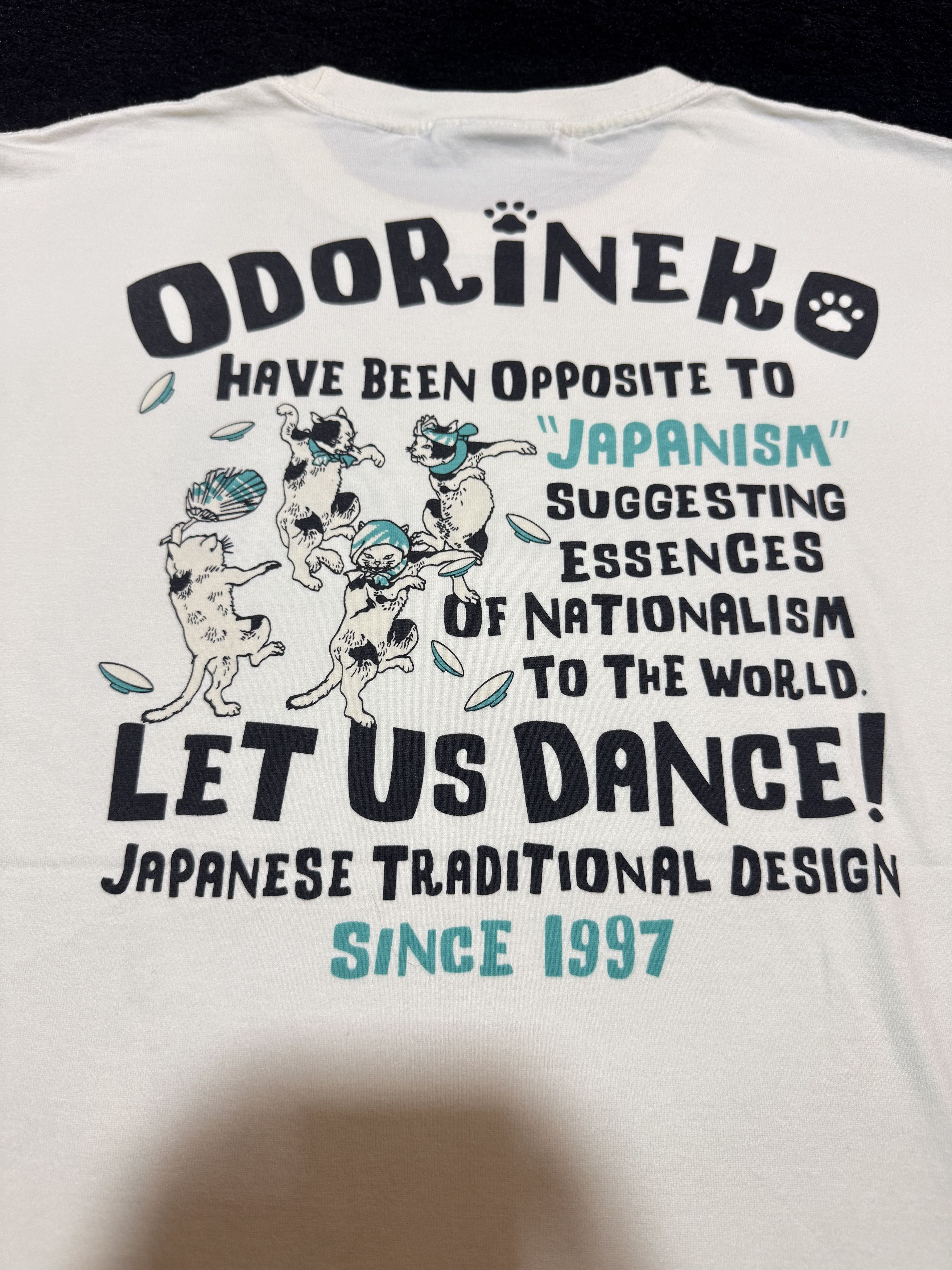 Tedman Japanese Brand Tedman Odorineki Cat Sukajan T shirt Size US L / EU 52-54 / 3 - 4 Thumbnail
