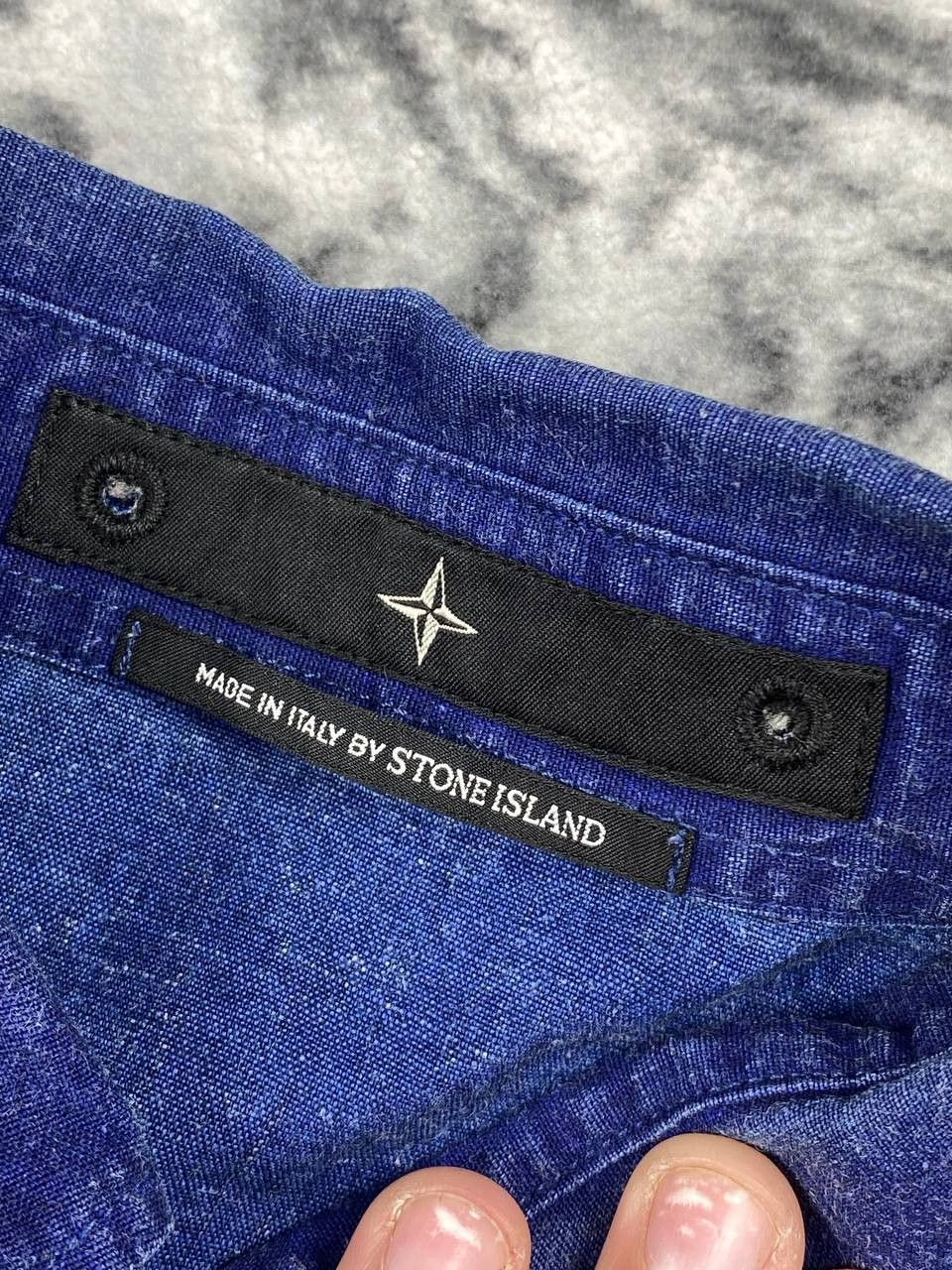Stone Island Vintage Stone Island Denim Long Sleeve Shirt Size US L / EU 52-54 / 3 - 7 Thumbnail