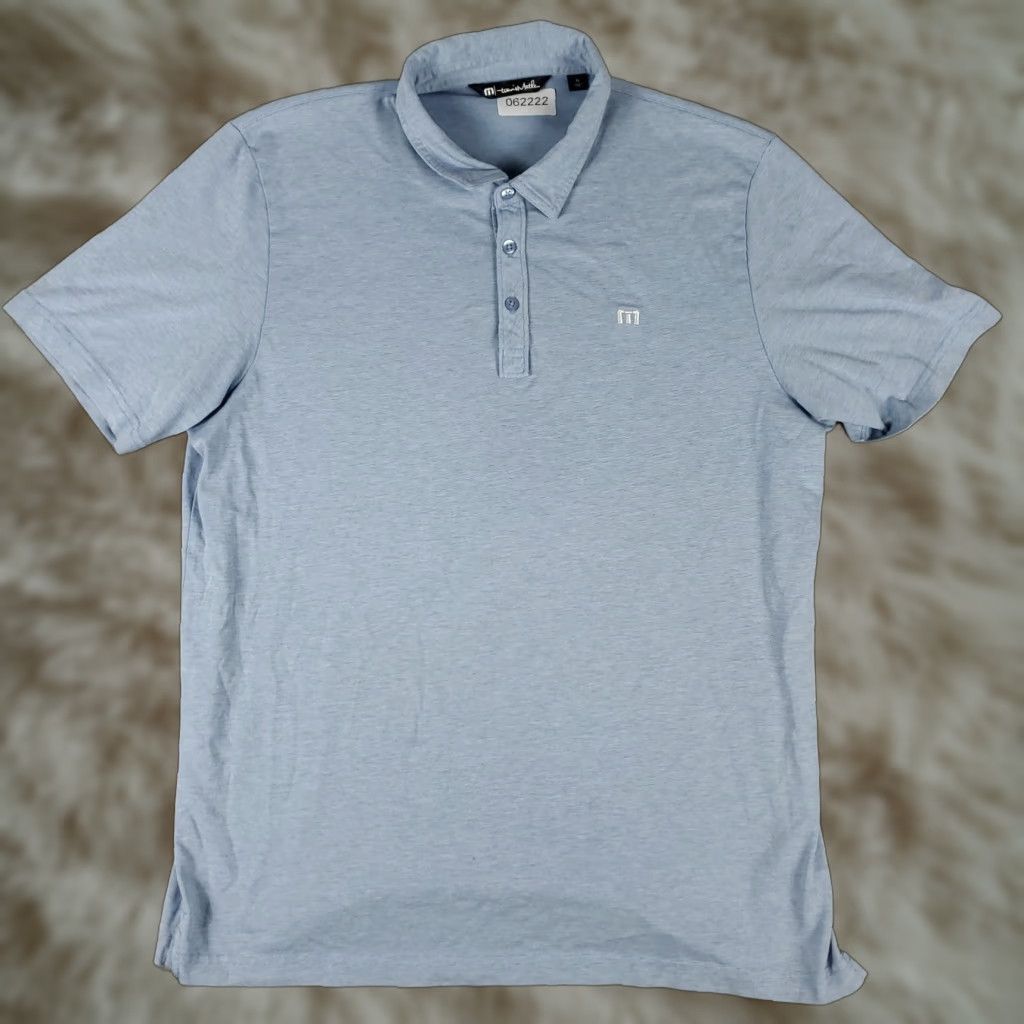 TravisMathew Travis Mathew Polo Shirt Mens XL Blue Solid Short Sleeve Casual Golf Preppy Logo Button Polo — Adult XL Men’s Polo Shirt, Blue, Travis Mathew Size US XL / EU 56 / 4 - 1 Thumbnail