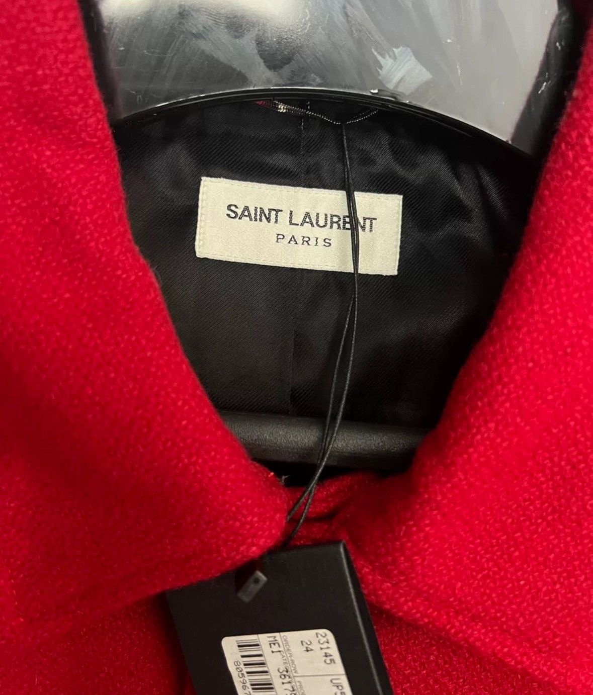 Saint Laurent Paris × Yves Saint Laurent Saint Laurent SLP genuine show red wool baseball jacket Size US M / EU 48-50 / 2 - 3 Thumbnail