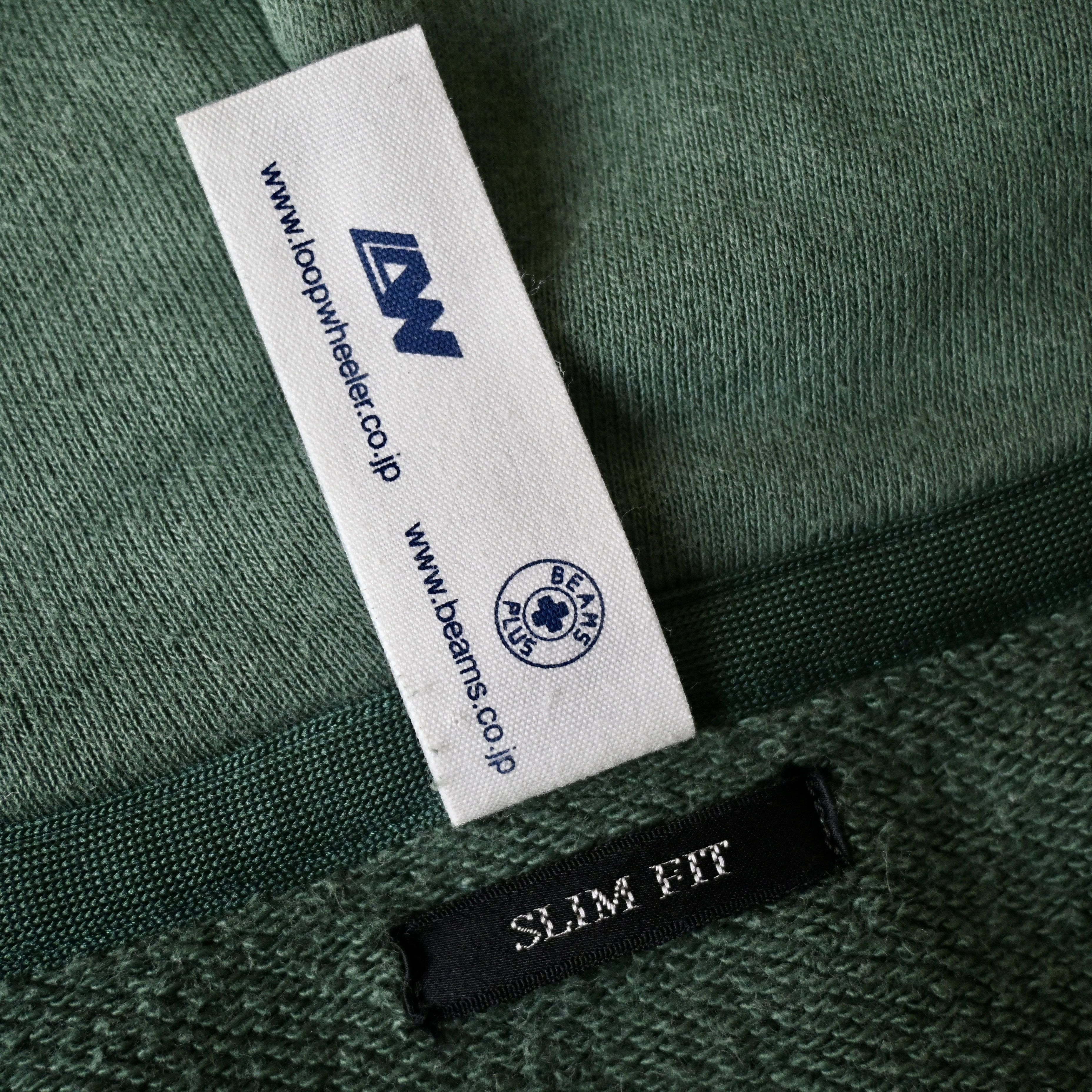 Slim fit, BEAMS Plus x LOOPWHEELER tsuriami zipup hoodie