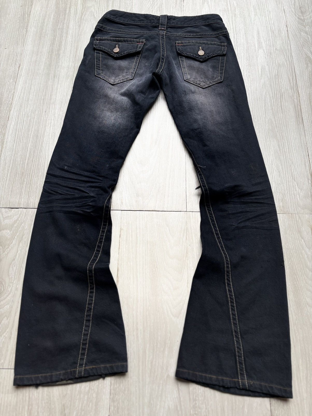 Japanese Brand SPIRAL lace-up flare jeans Size US 26 / EU 42 - 6 Thumbnail