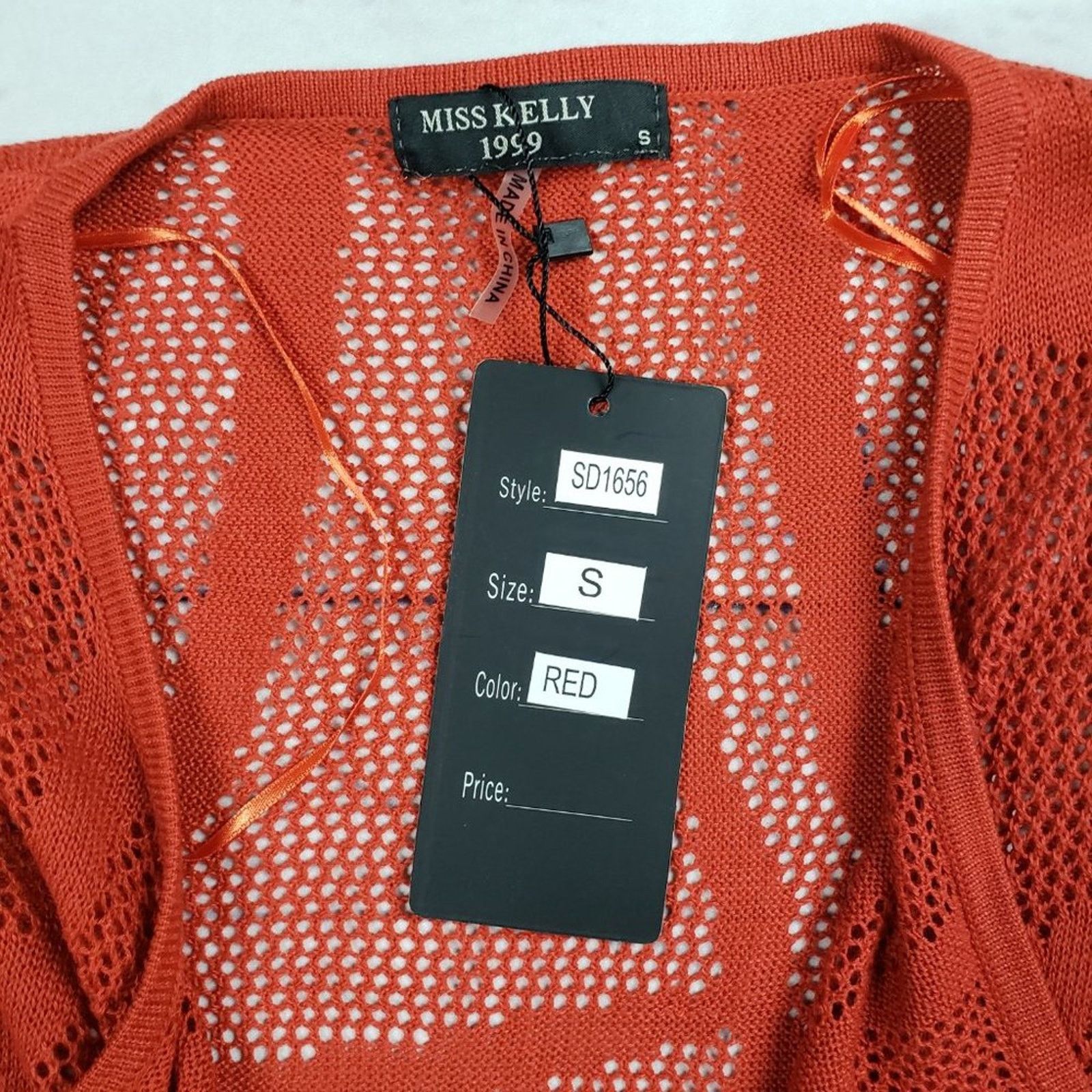 Other Miss Kelly 1999 Loose Knit Open Front Cardigan Sweater Small Size S / US 4 / IT 40 - 5 Thumbnail