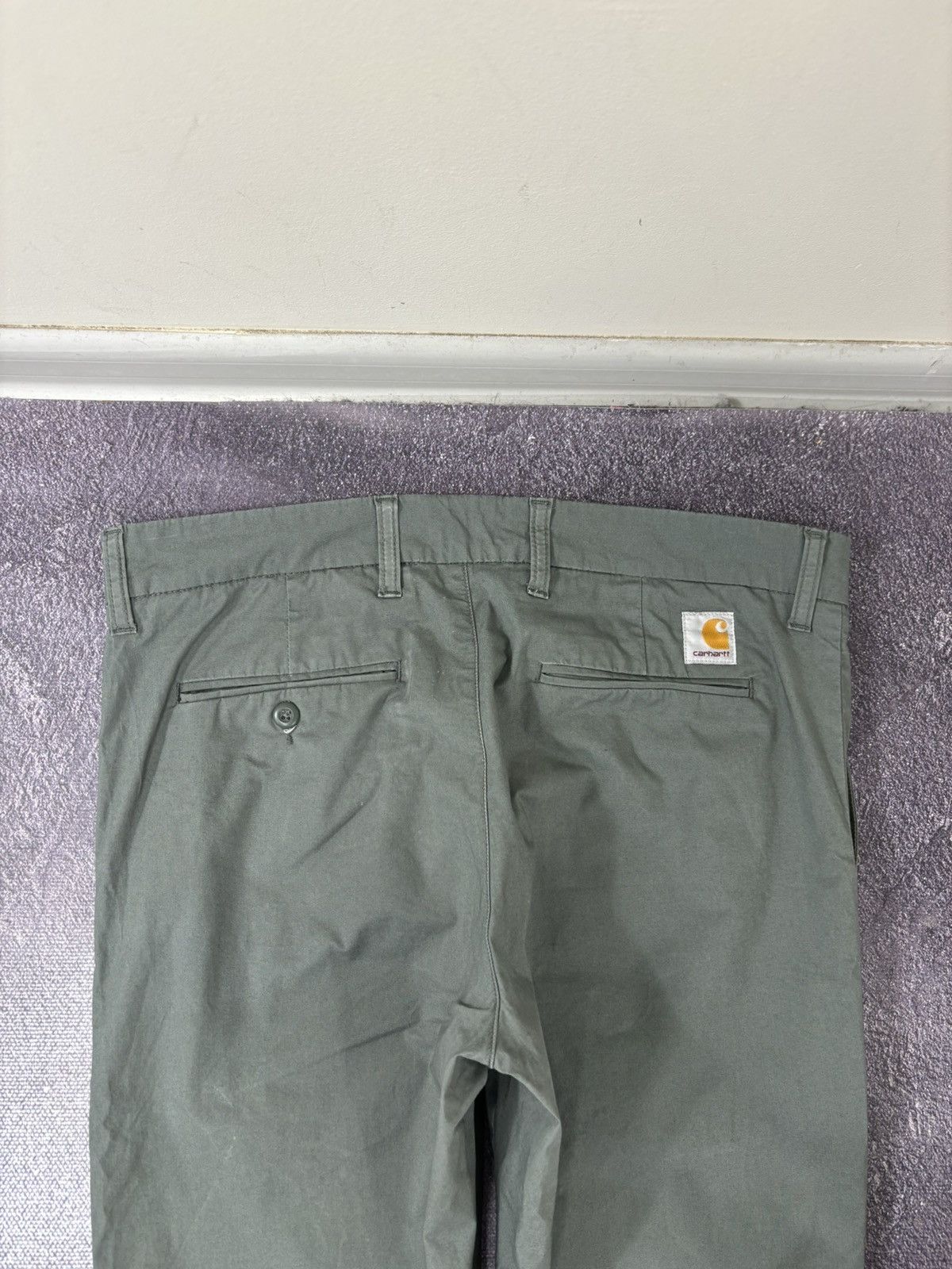 Carhartt Wip Carhartt WIP Men’s Olive Green Hype Sid Pants Size US 33 - 6 Thumbnail