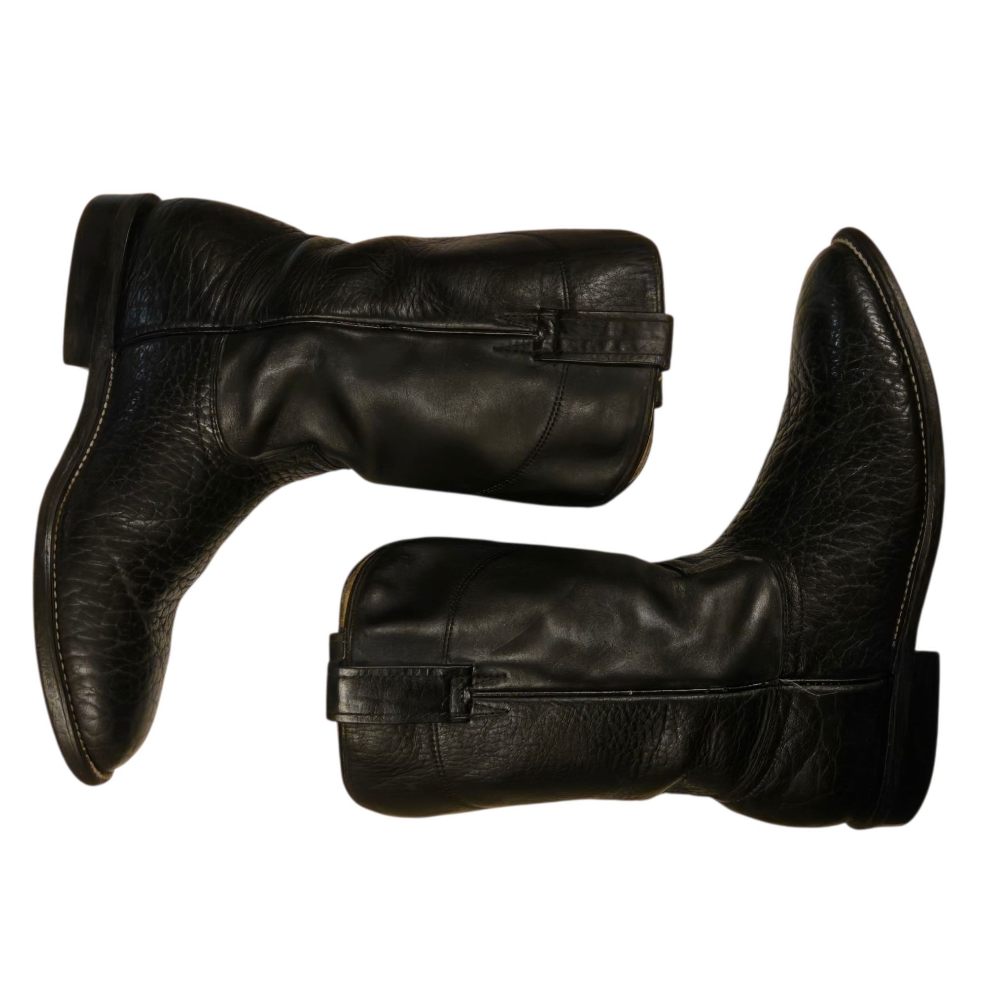 Other Cowtown Cowboy Boots Black Leather Mens 8 D Vintage Western Size US 8 / EU 41 - 12 Thumbnail