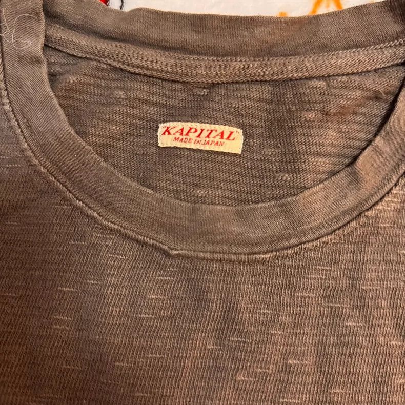 Kapital Kapital Gray Pocket T-Shirt-2506 Size US M / EU 48-50 / 2 - 3 Thumbnail