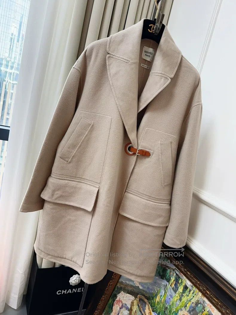 Hermes Hermes Oatmeal Cashmere Coat Size XS / US 0-2 / IT 36-38 - 1 Thumbnail