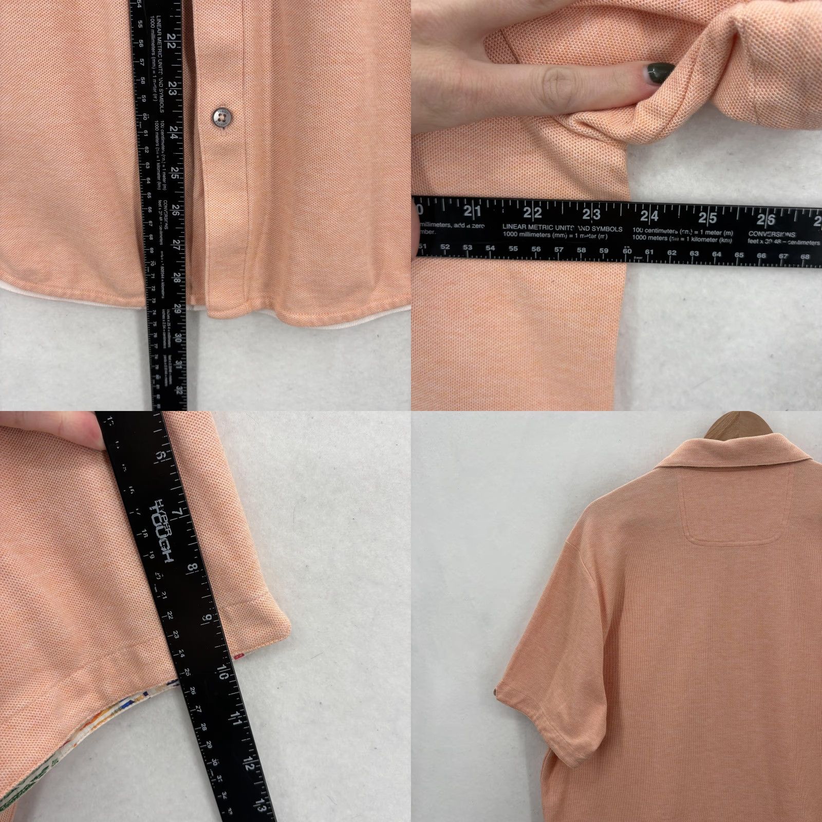 Tommy Bahama VINTAGE Tommy Bahama Shirt Mens Large Peach IslandZone Supima Cotton Knit Button Camp Size US L / EU 52-54 / 3 - 8 Thumbnail