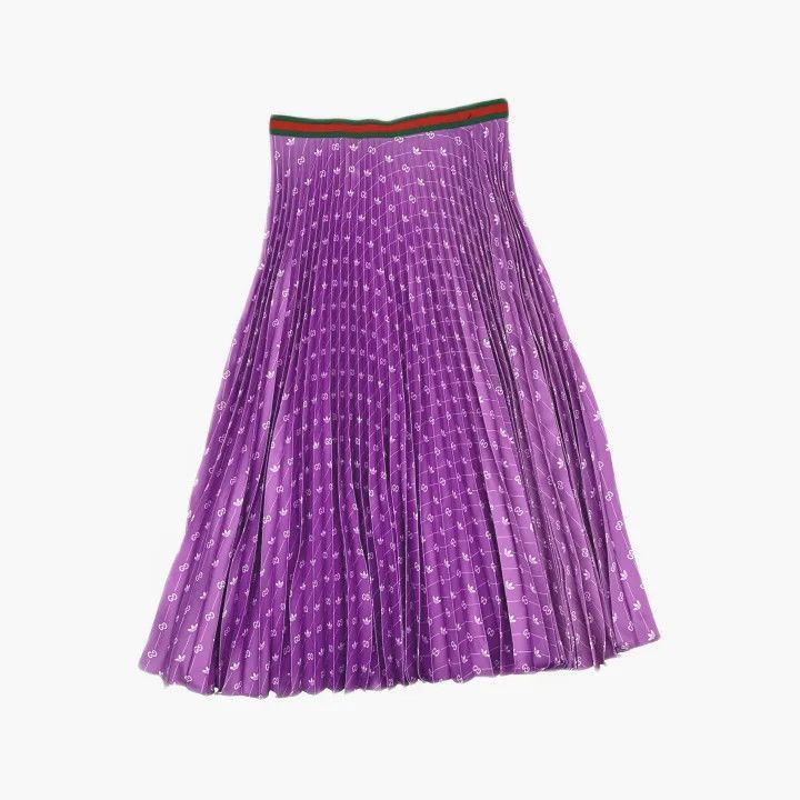 Gucci Gucci Gucci SS22 Pleated Skirt in Purple Stripe -2506 Size US 44 / EU 60 - 3 Thumbnail