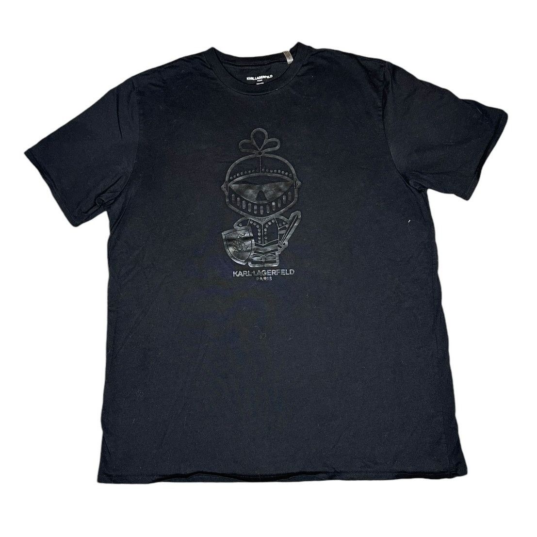 Karl Lagerfeld × Vintage Karl Lagerfeld Paris Karl Knight Graphic T-Shirt Size US L / EU 52-54 / 3 - 1 Thumbnail