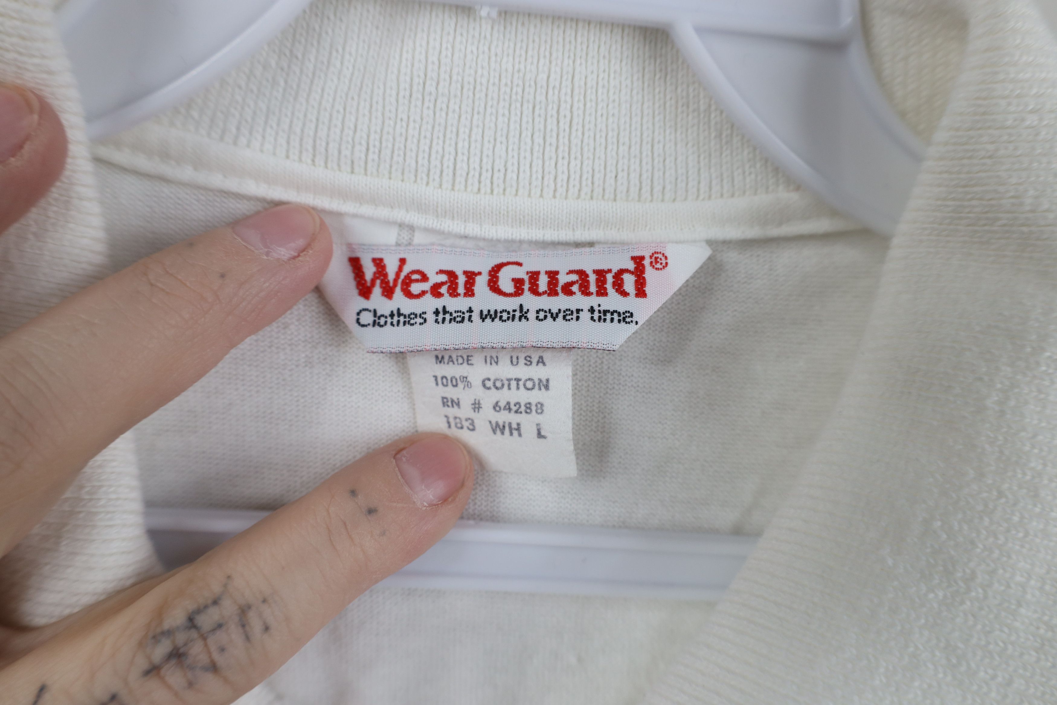 Vintage Vintage 80s 90s Spell Out Animal Farms Polo Shirt White USA Size US L / EU 52-54 / 3 - 6 Thumbnail