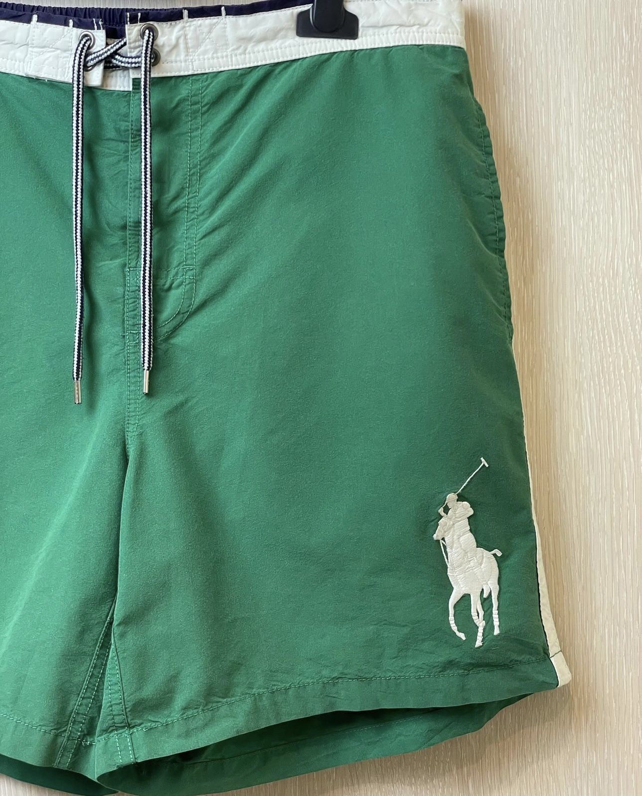 Polo Ralph Lauren × Ralph Lauren × Vintage Vintage green Italy Polo Ralph Lauren shorts big logo rare L Size US 34 / EU 50 - 4 Thumbnail