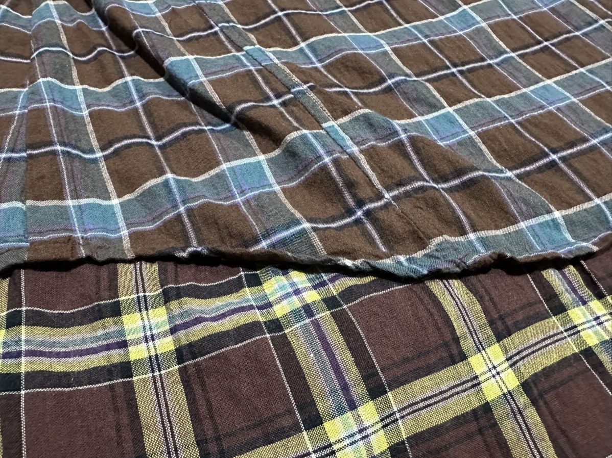 PPFM 🔥Sick Y2K PPFM Draped Asymmetric Flannel Shirt Size US L / EU 52-54 / 3 - 18 Thumbnail