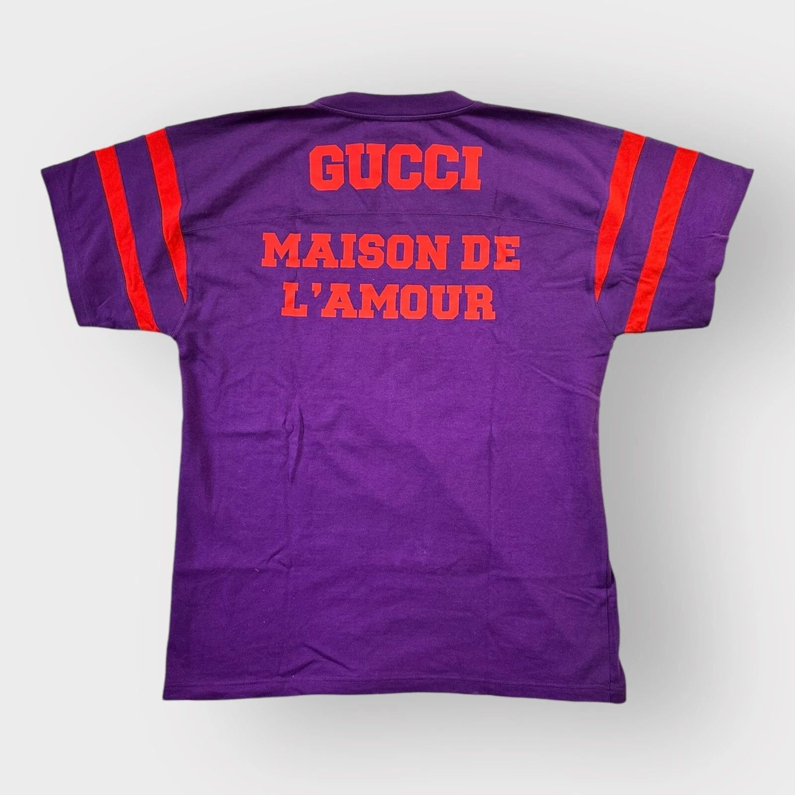 Gucci Gucci T-Shirt Football Logo 1921 Maison De L'Amour Purple Size US XXS / EU 40 - 17 Thumbnail