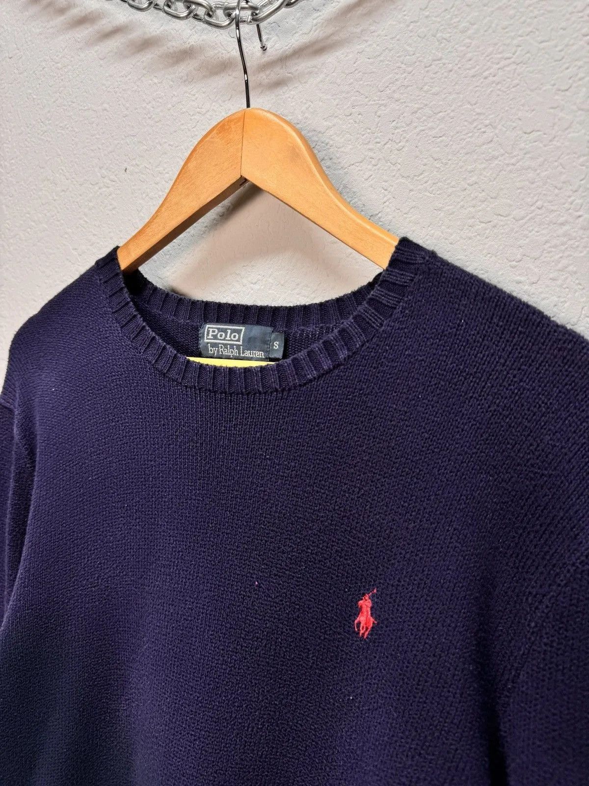 Polo Ralph Lauren × Vintage Polo Ralph Lauren Cable Knit wool blue sweater Size US M / EU 48-50 / 2 - 4 Thumbnail