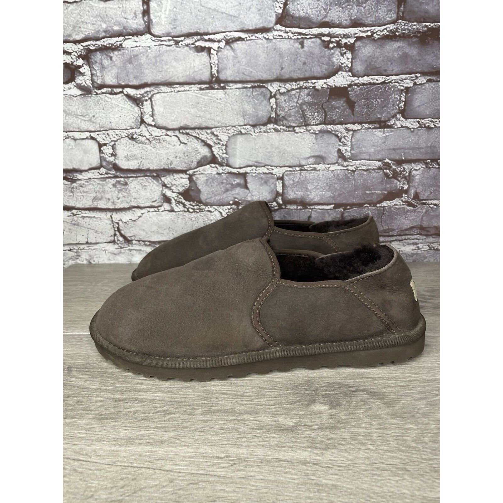 Ugg UGG Kenton Brown Suede Fur Collapsible Slippers Shoes Men Sz Size US 11 / EU 44 - 12 Thumbnail