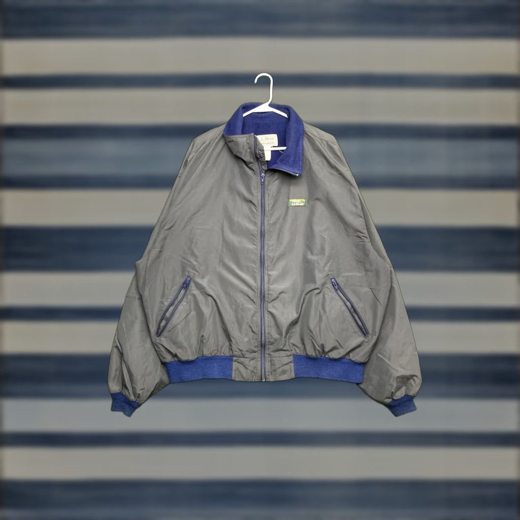 VINTAGE LL BEAN Jacket Mens XL Windbreaker Season Fleece Lined